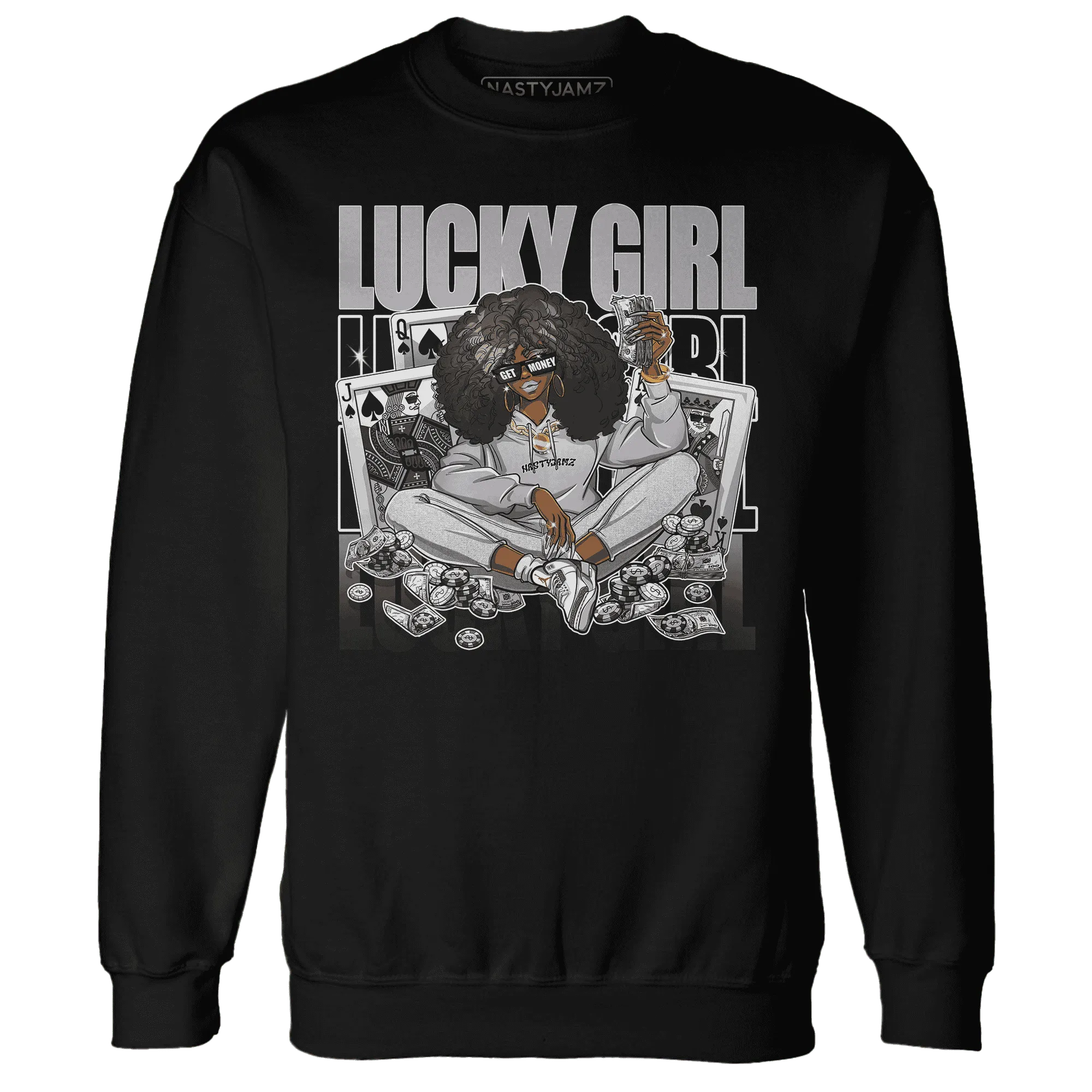 NastyJamz-Cement-Grey-3s-Sweatshirt-Match-Lucky-Girl