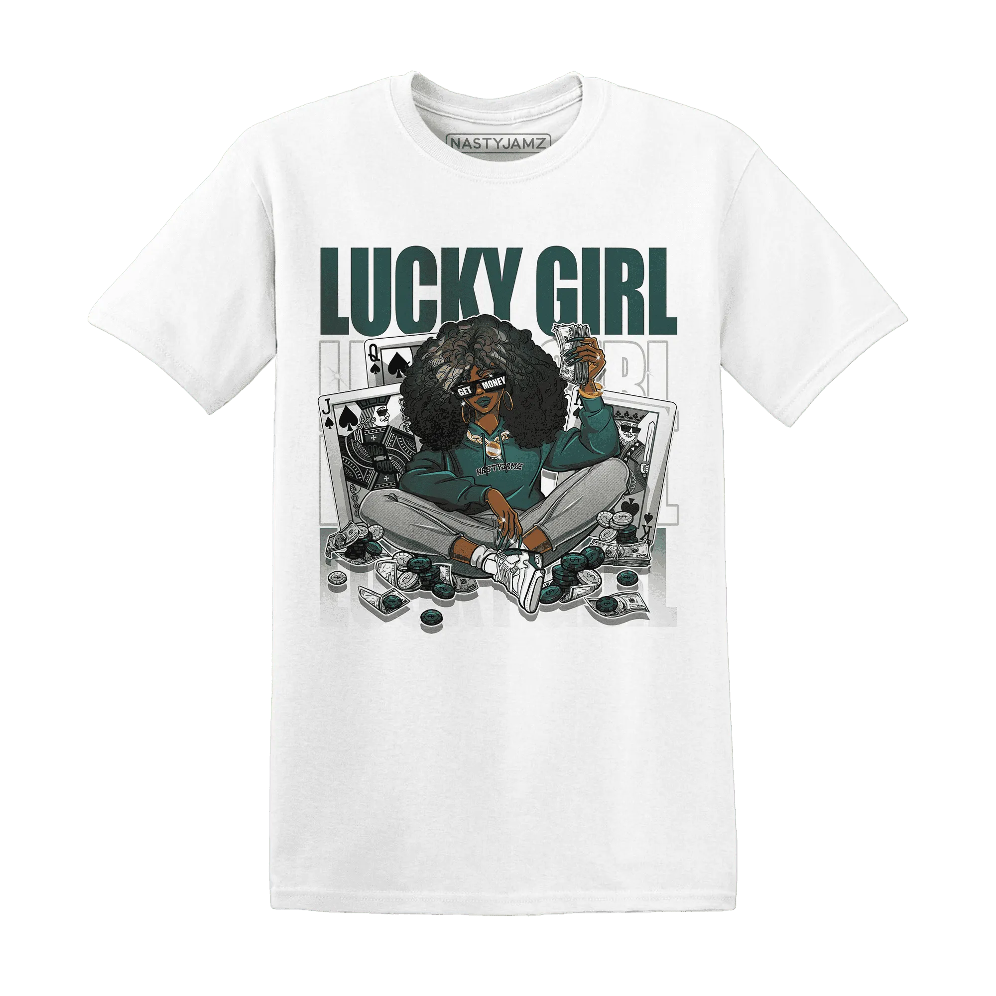 NastyJamz-Oxidized-Green-4s-T-Shirt-Match-Lucky-Girl