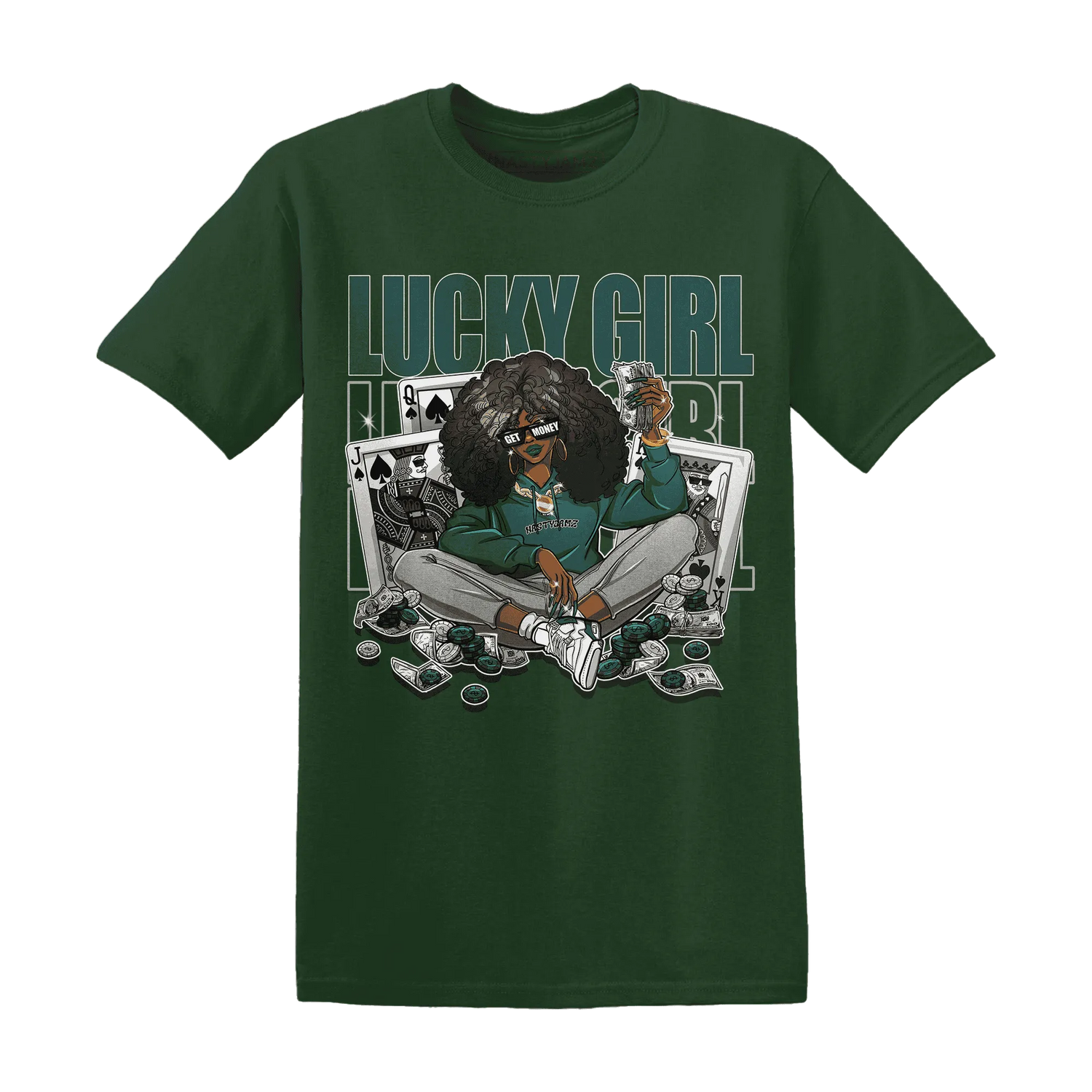 NastyJamz-Oxidized-Green-4s-T-Shirt-Match-Lucky-Girl