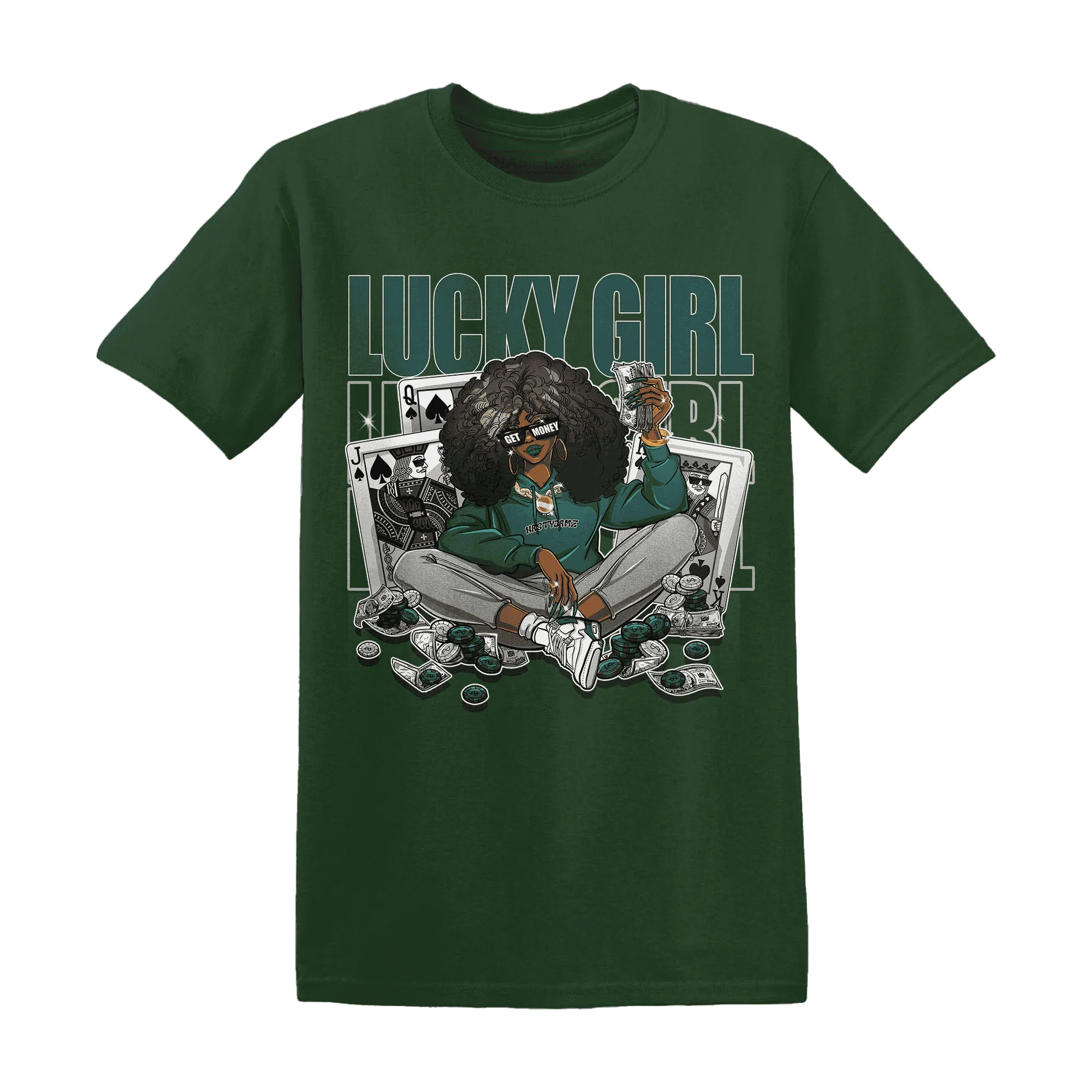 NastyJamz-Oxidized-Green-4s-T-Shirt-Match-Lucky-Girl