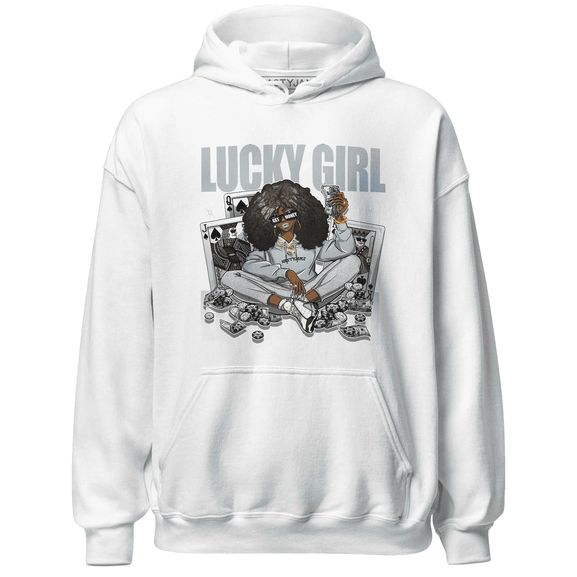 NastyJamz-Blue-Grey-13s-Hoodie-Match-Lucky-Girl