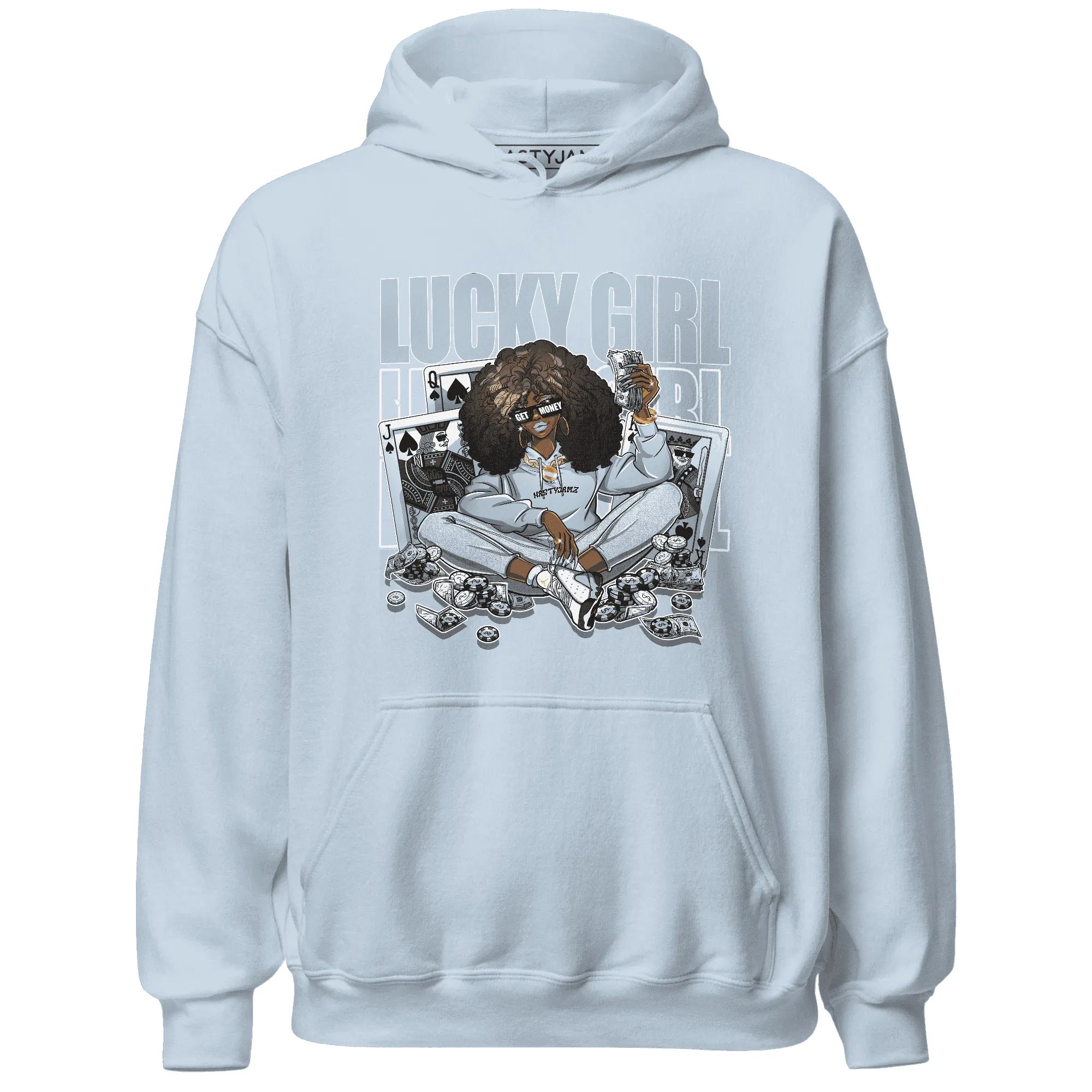 NastyJamz-Blue-Grey-13s-Hoodie-Match-Lucky-Girl