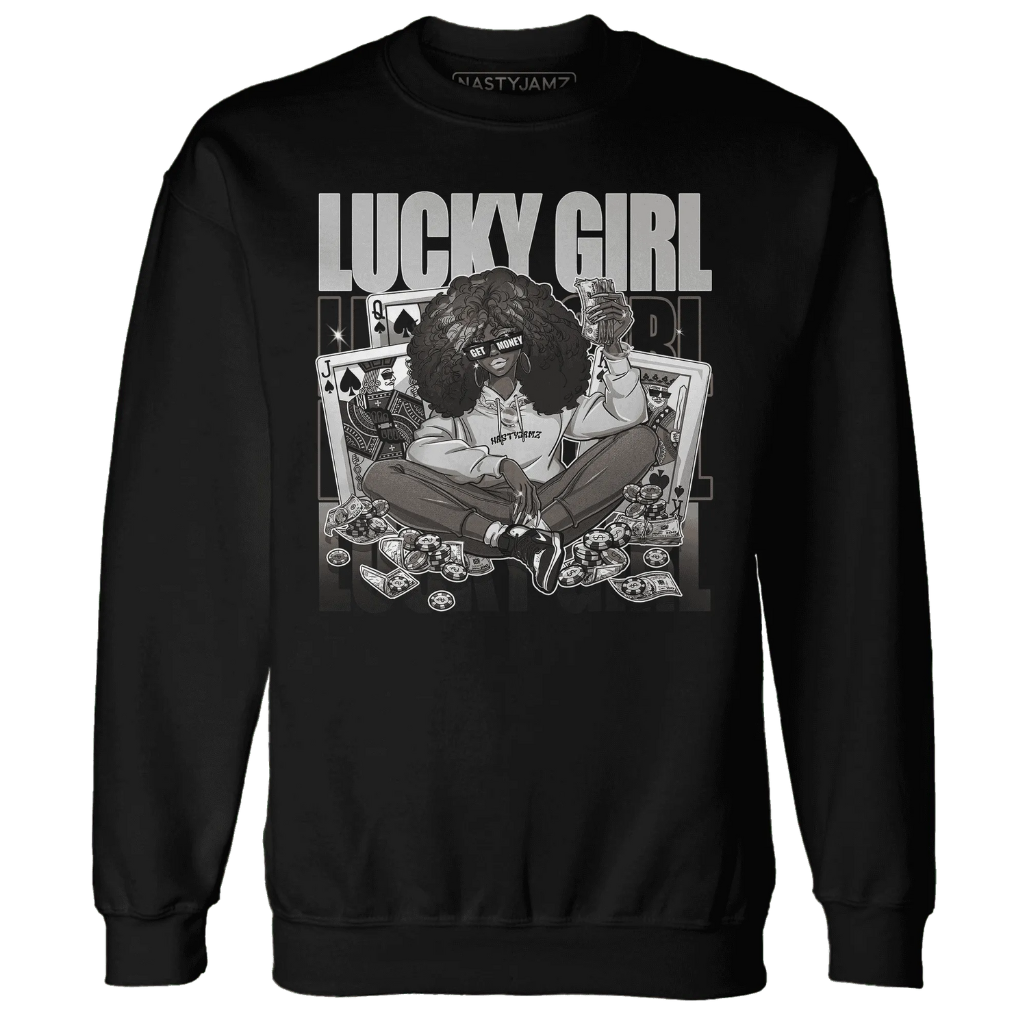 NastyJamz-Retro-High-OG-Black-White-1s-Sweatshirt-Match-Lucky-Girl