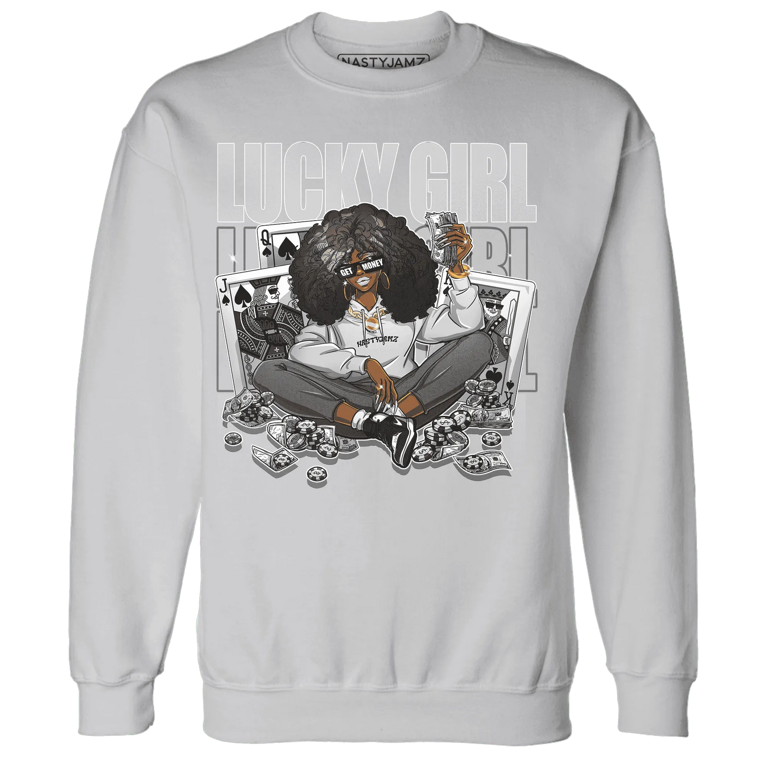 NastyJamz-Retro-High-OG-Black-White-1s-Sweatshirt-Match-Lucky-Girl