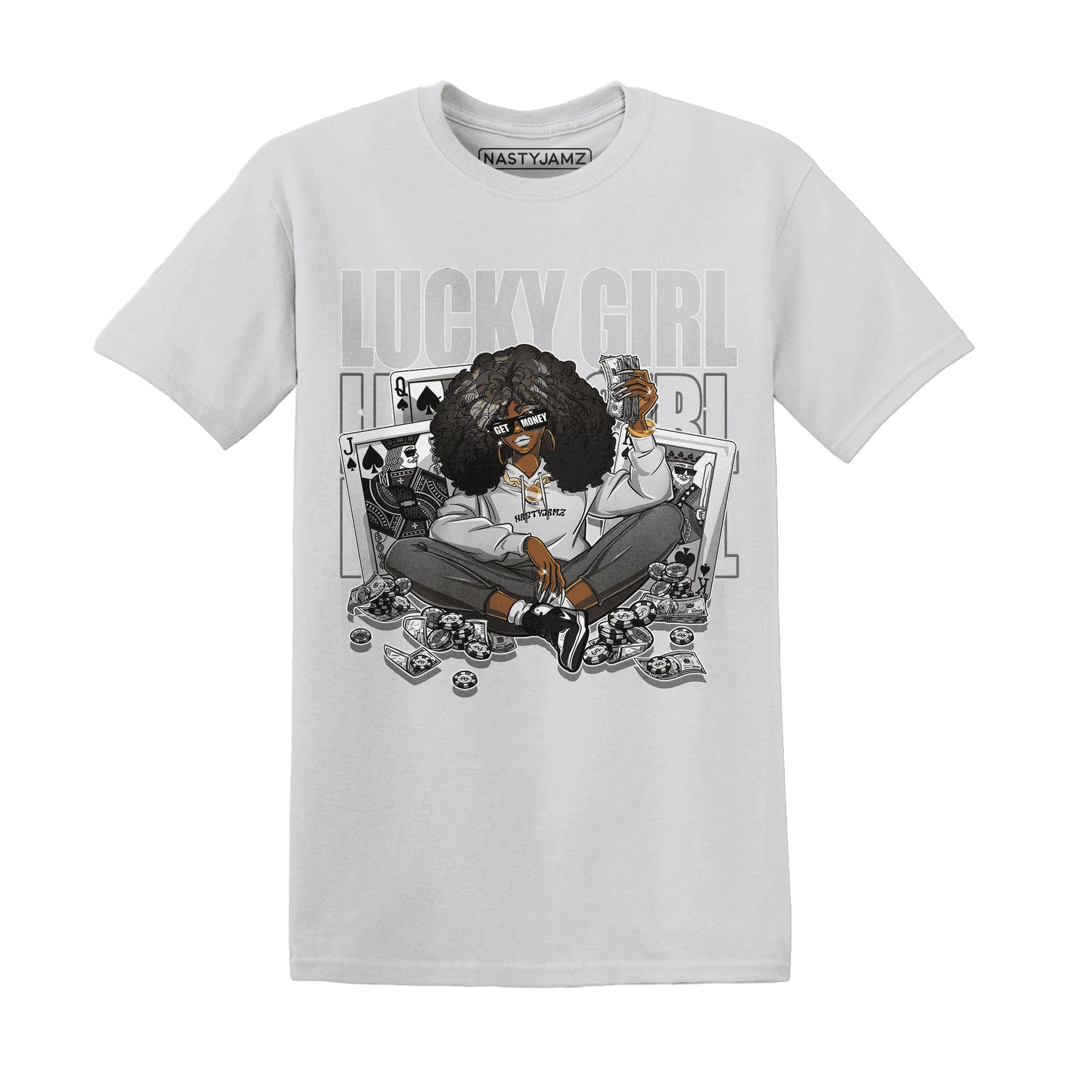 NastyJamz-Retro-High-OG-Black-White-1s-T-Shirt-Match-Lucky-Girl