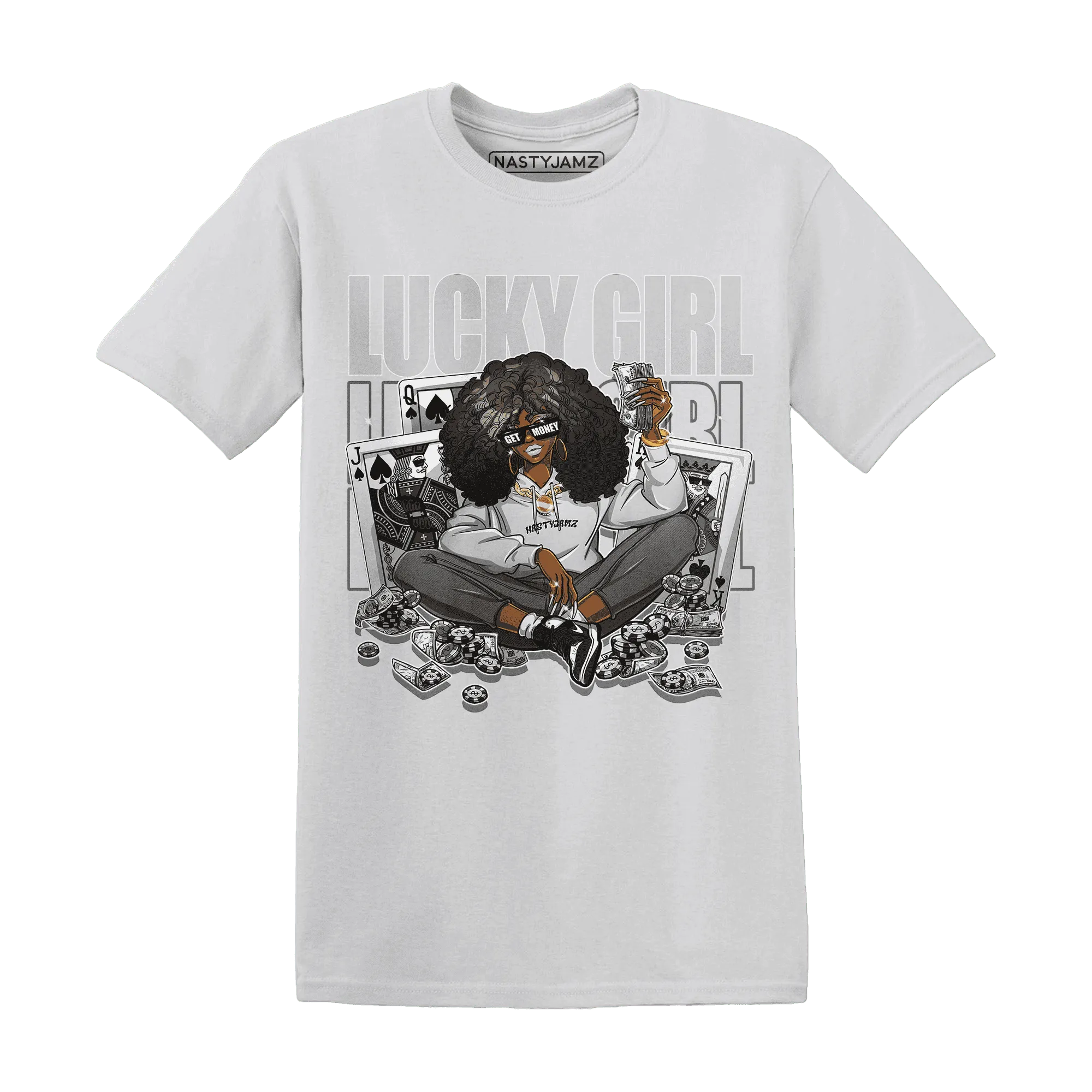 NastyJamz-Retro-High-OG-Black-White-1s-T-Shirt-Match-Lucky-Girl