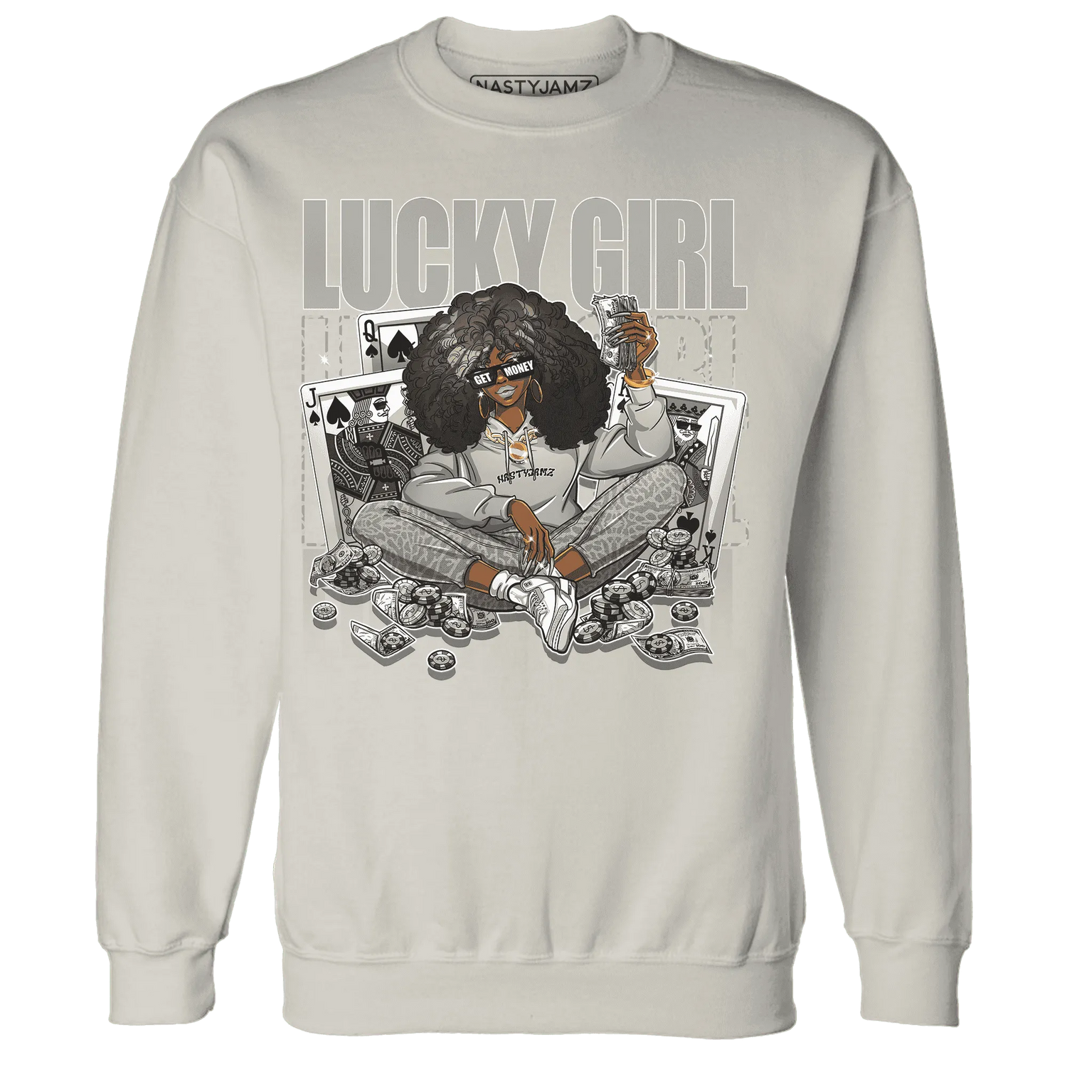 NastyJamz-Craft-Ivory-3s-Sweatshirt-Match-Lucky-Girl