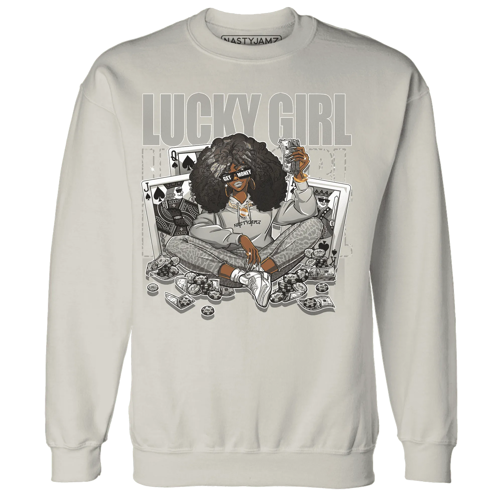NastyJamz-Craft-Ivory-3s-Sweatshirt-Match-Lucky-Girl