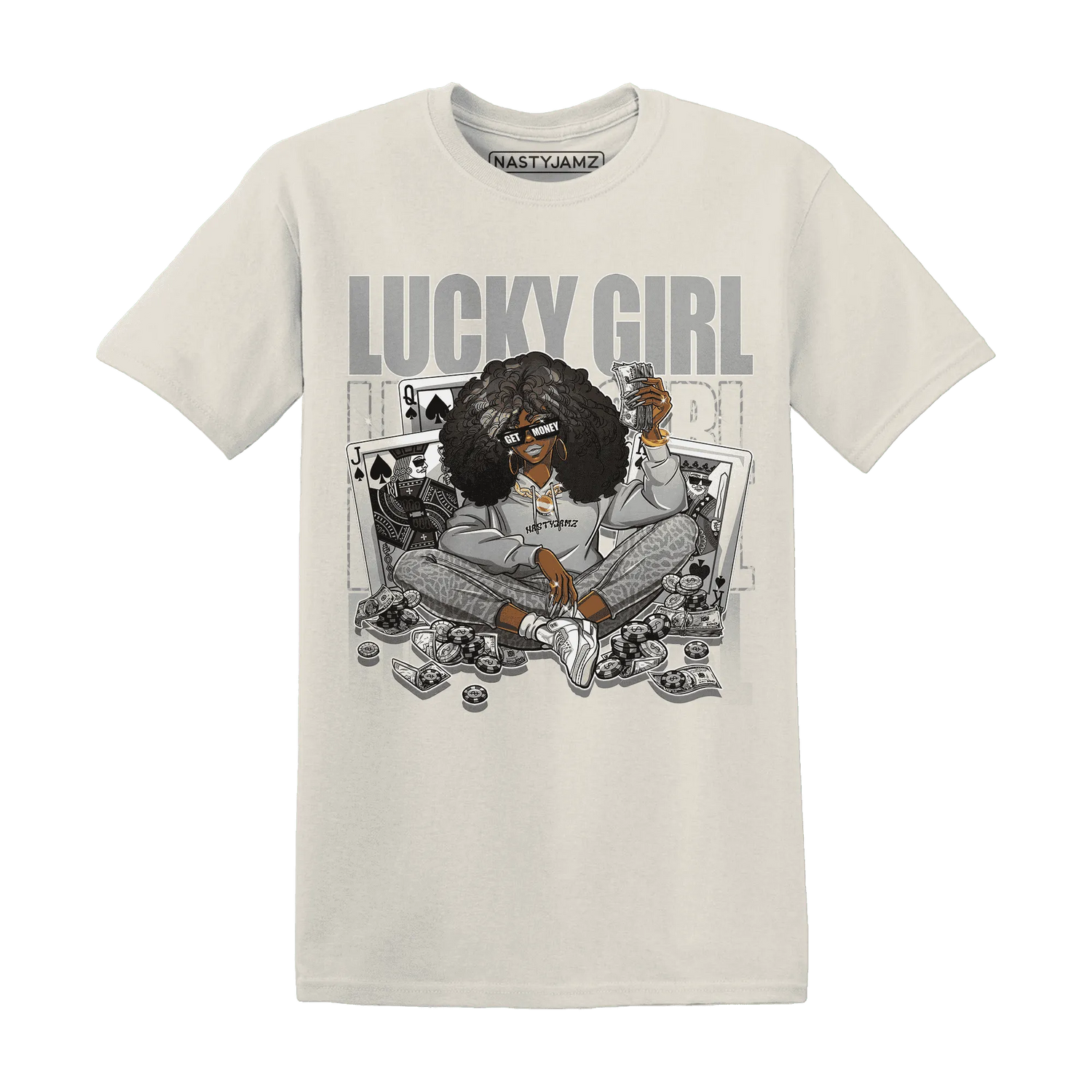 NastyJamz-Craft-Ivory-3s-T-Shirt-Match-Lucky-Girl