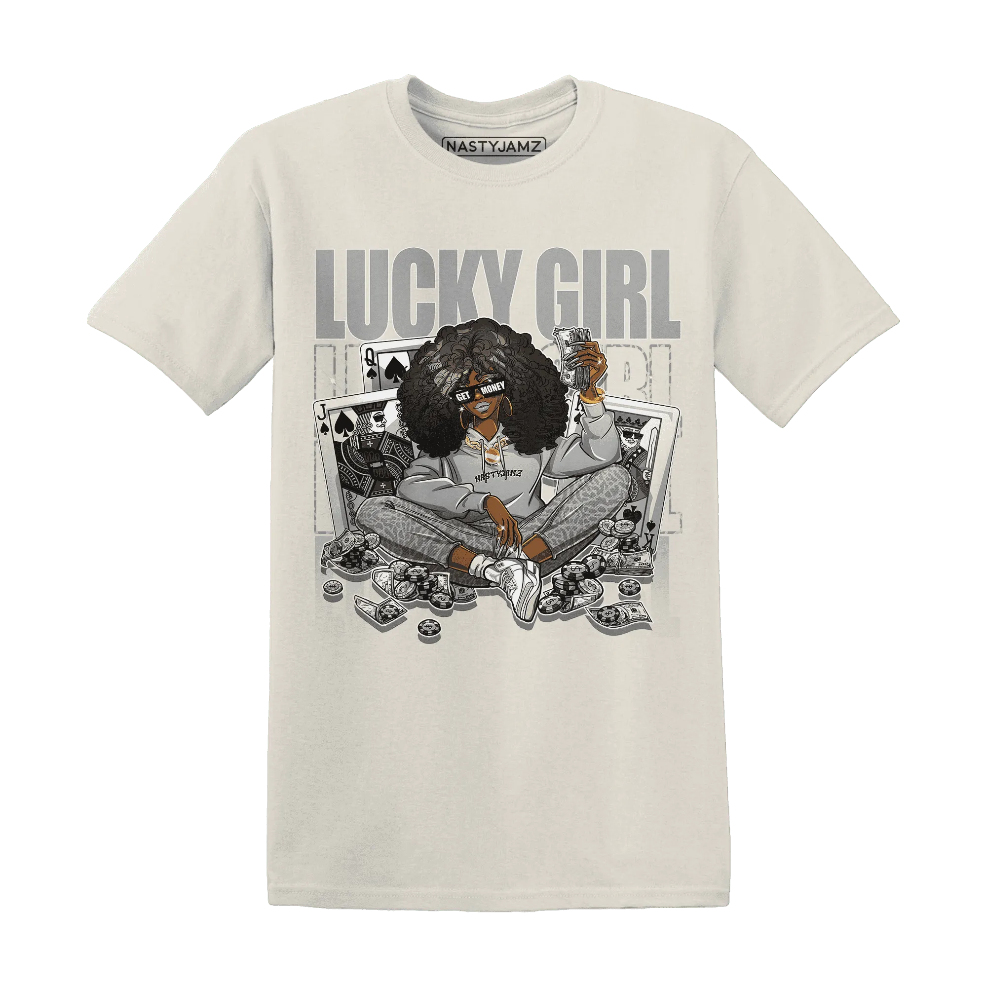 NastyJamz-Craft-Ivory-3s-T-Shirt-Match-Lucky-Girl
