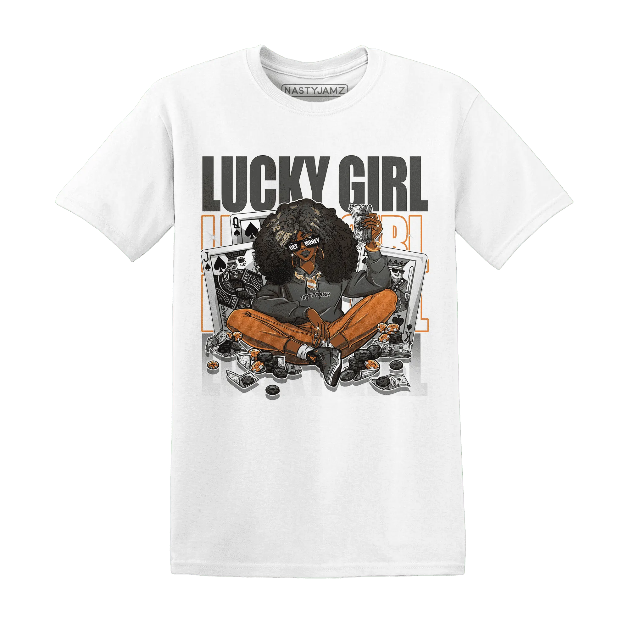 NastyJamz-Fear-Pack-3s-T-Shirt-Match-Lucky-Girl