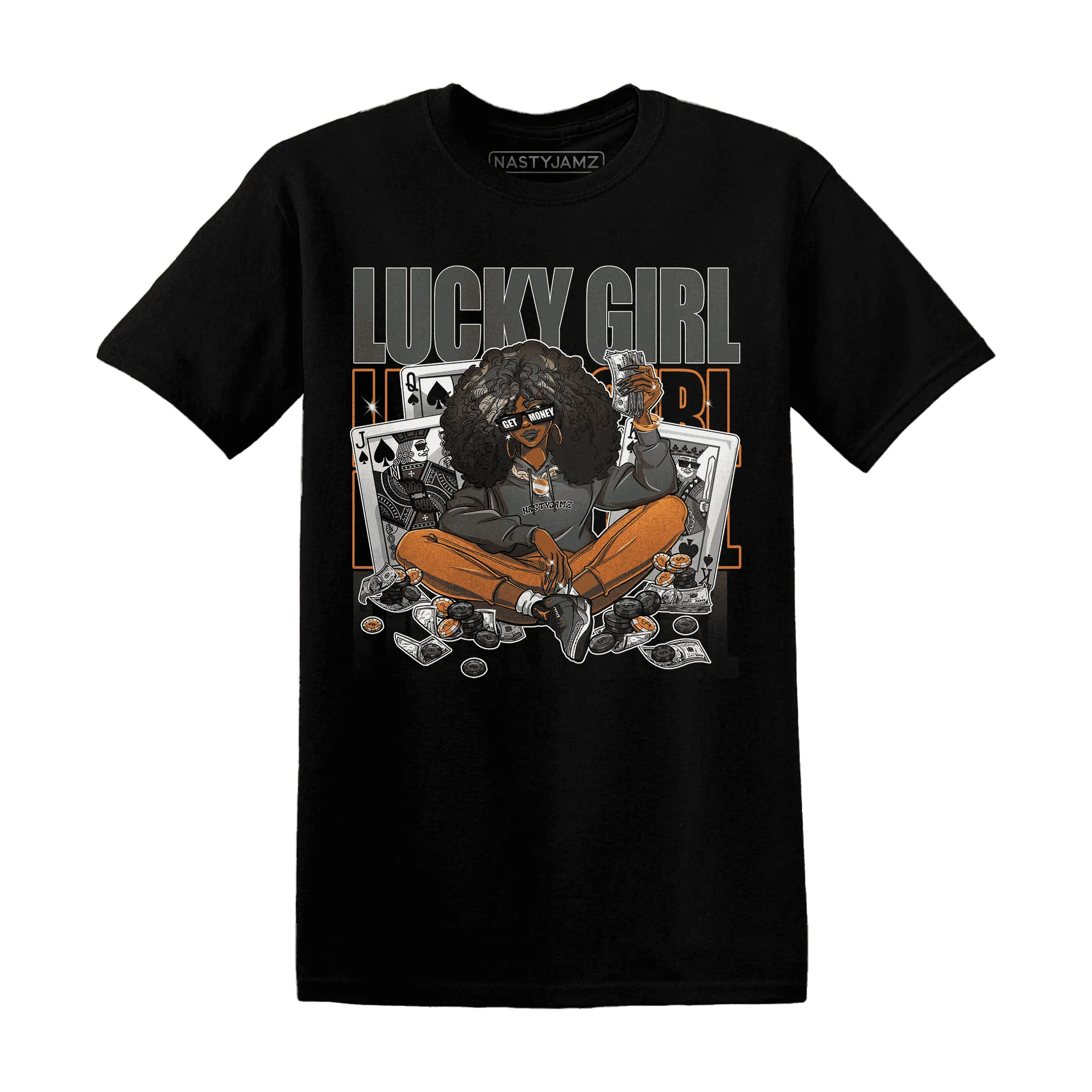 NastyJamz-Fear-Pack-3s-T-Shirt-Match-Lucky-Girl