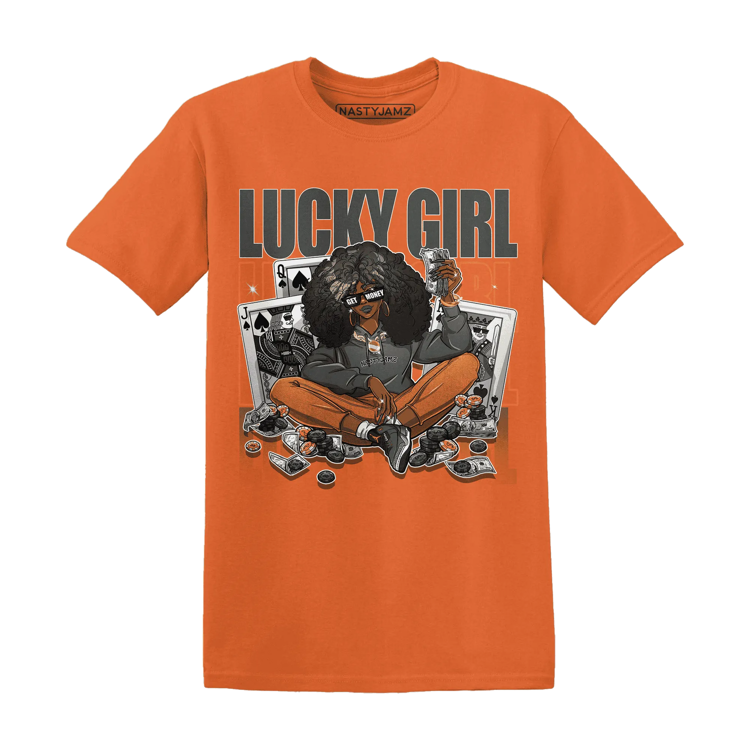 NastyJamz-Fear-Pack-3s-T-Shirt-Match-Lucky-Girl