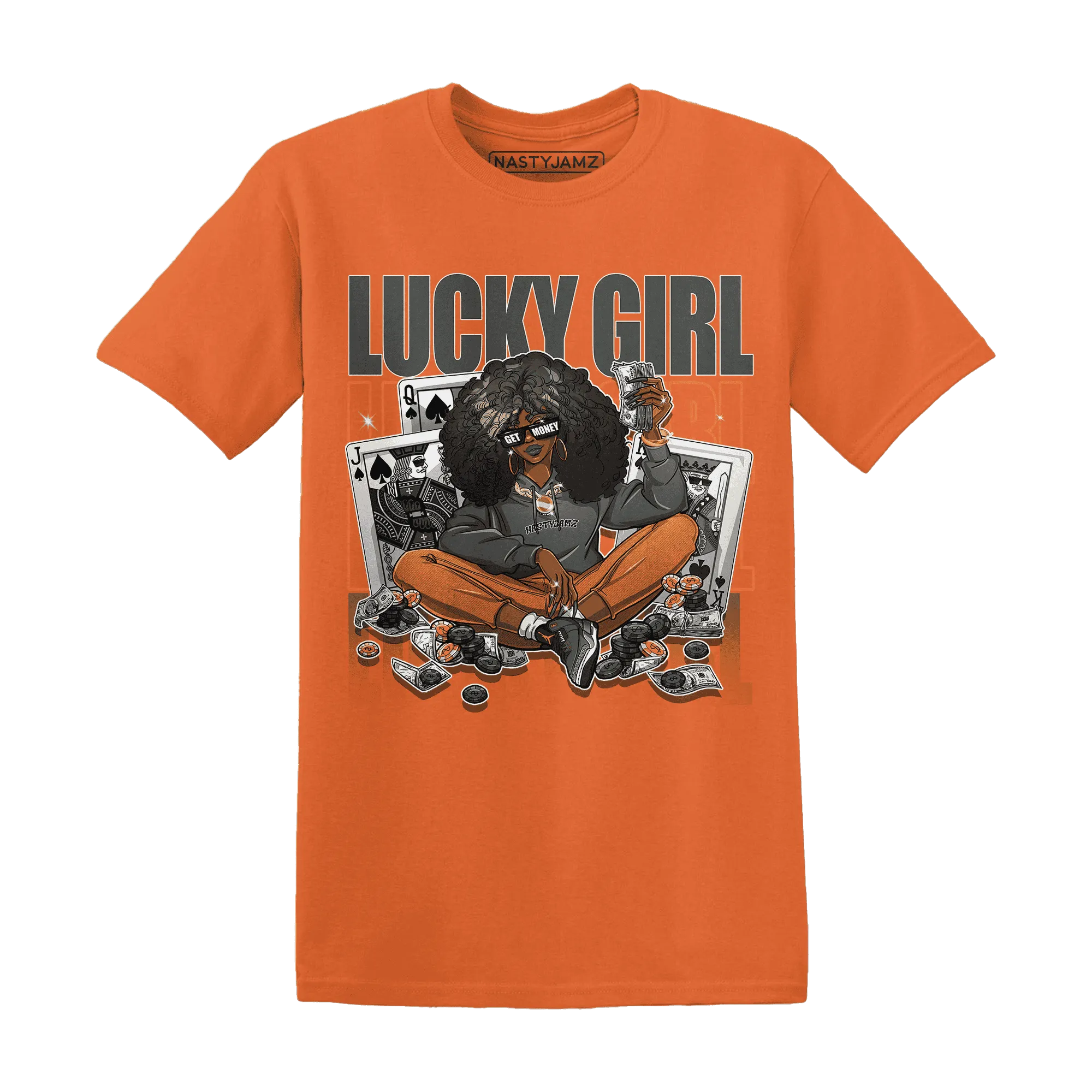 NastyJamz-Fear-Pack-3s-T-Shirt-Match-Lucky-Girl