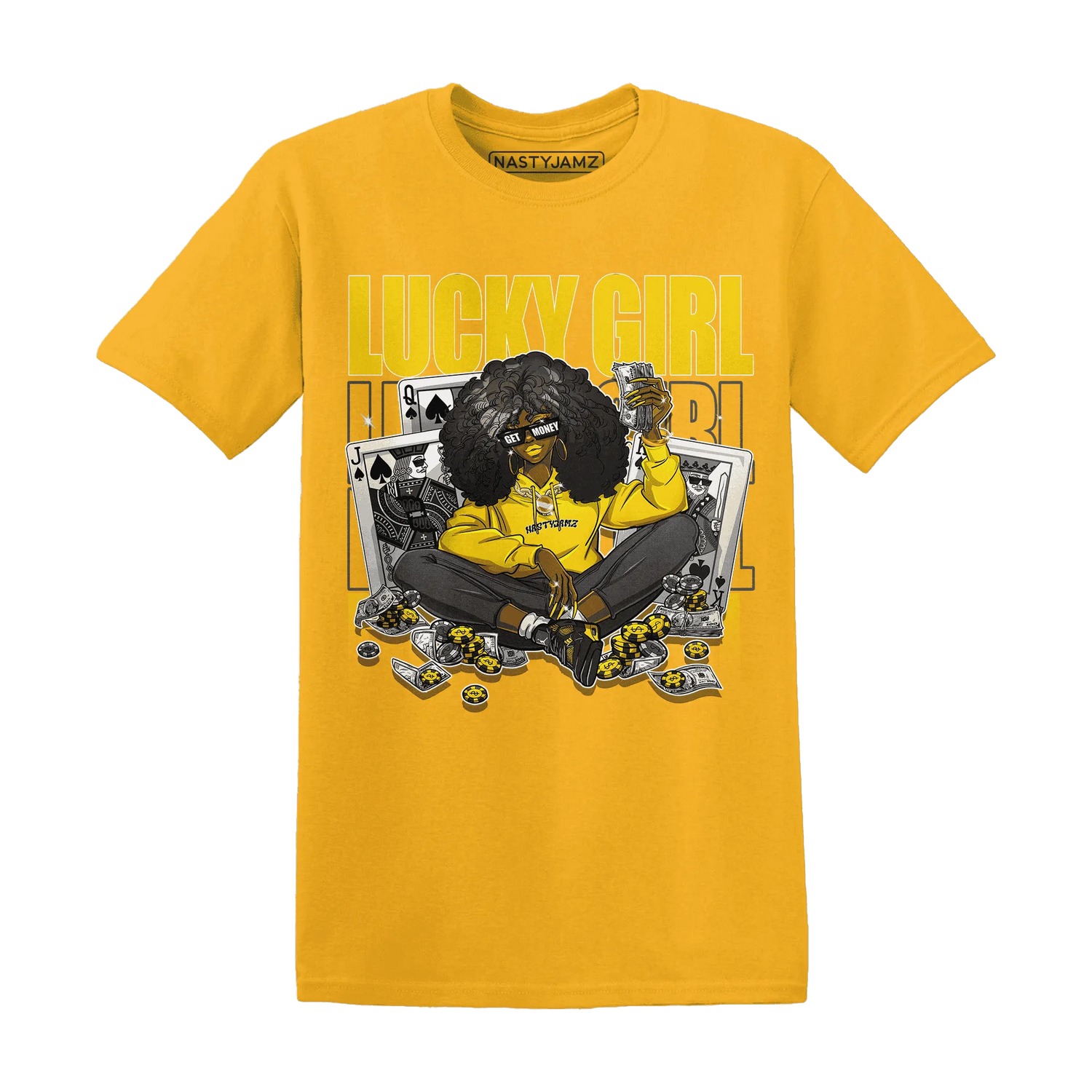 NastyJamz-Thunder-4s-T-Shirt-Match-Lucky-Girl