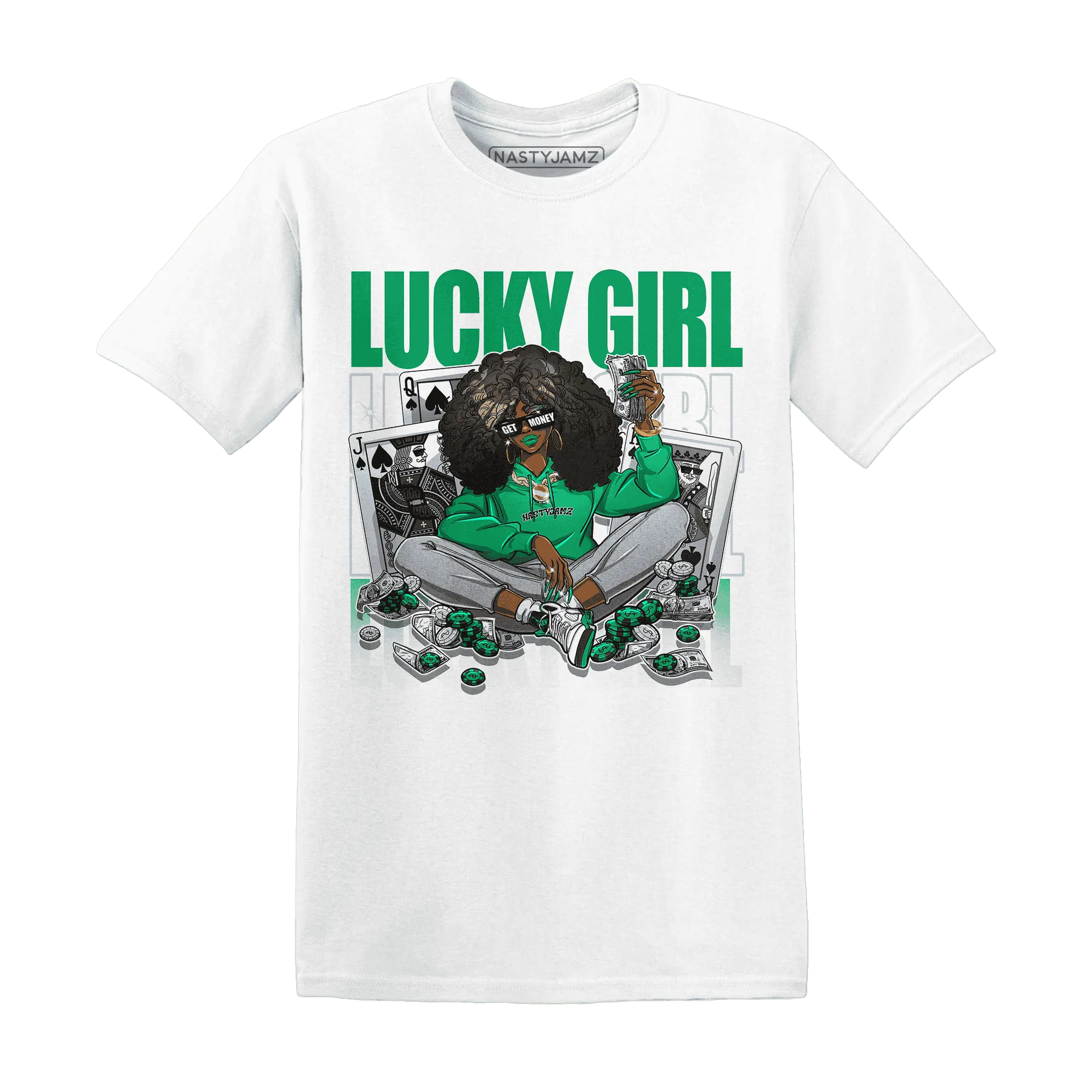 NastyJamz-Lucky-Green-5s-T-Shirt-Match-Lucky-Girl