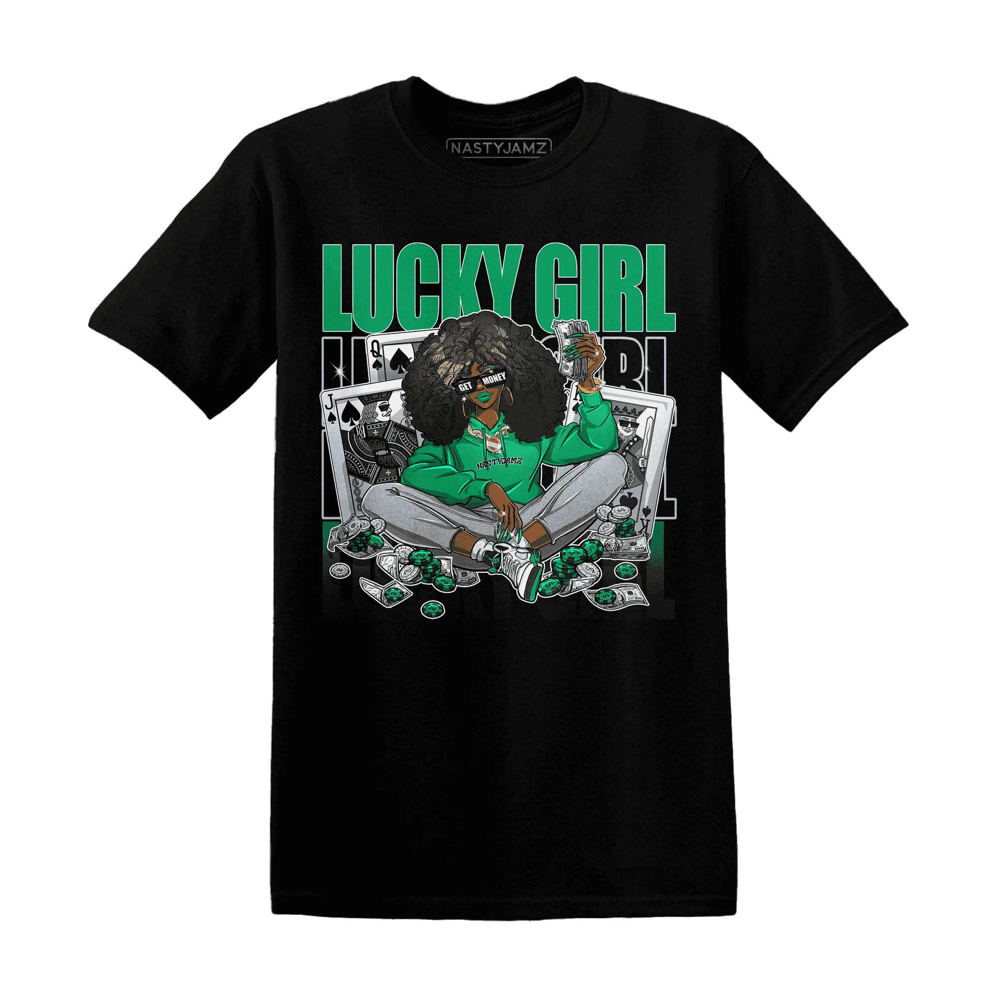 NastyJamz-Lucky-Green-5s-T-Shirt-Match-Lucky-Girl