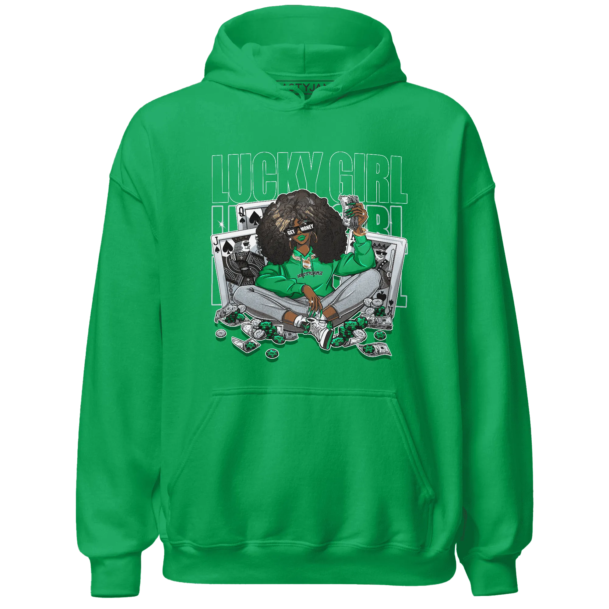 NastyJamz-Lucky-Green-5s-Hoodie-Match-Lucky-Girl