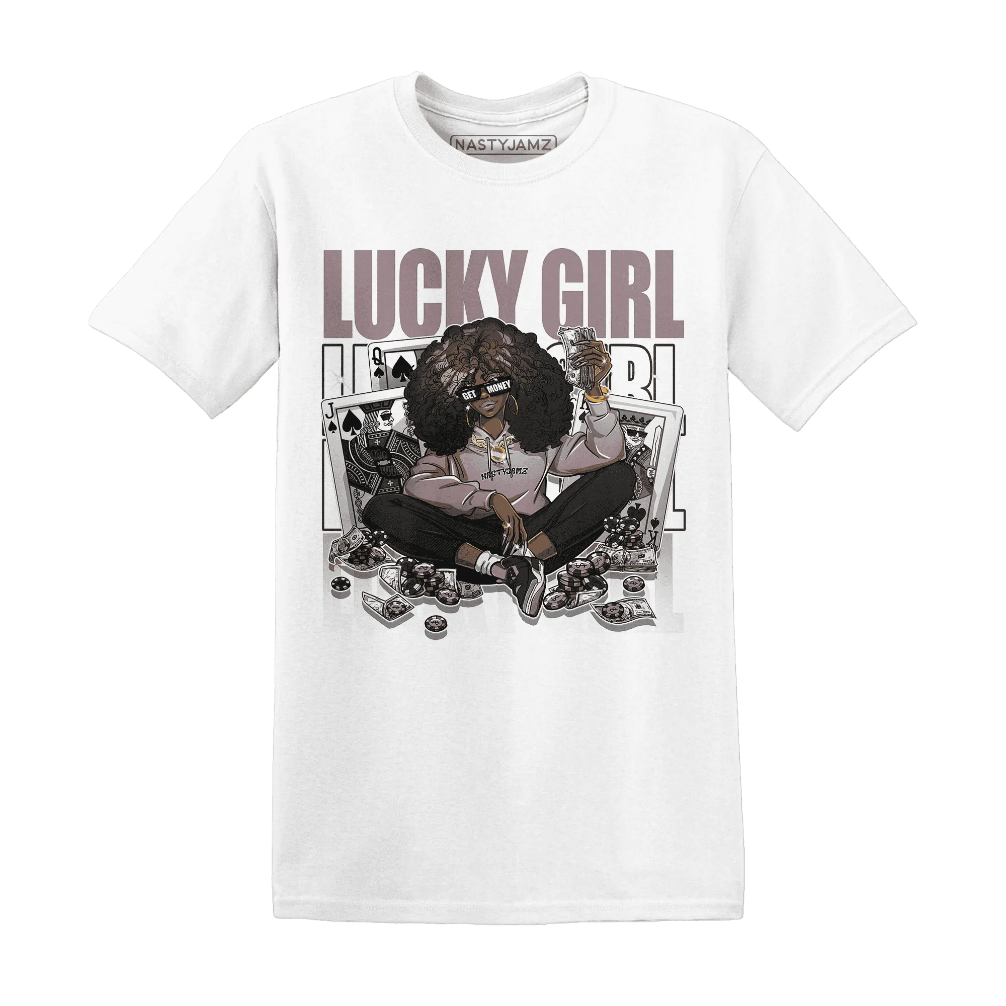 NastyJamz-Black-Violet-Ore-3s-T-Shirt-Match-Lucky-Girl-