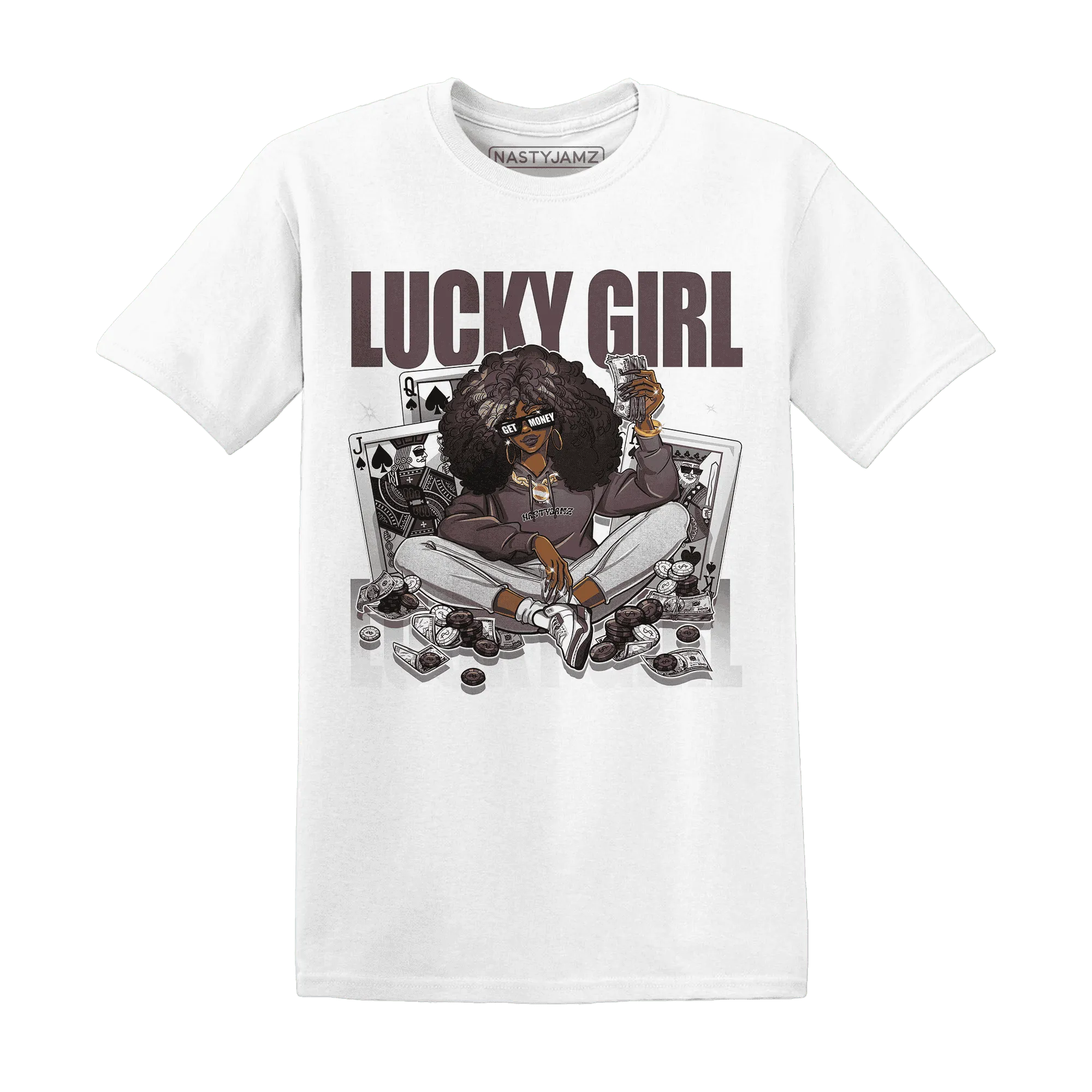 NastyJamz-Burgundy-Crush-3s-T-Shirt-Match-Lucky-Girl-