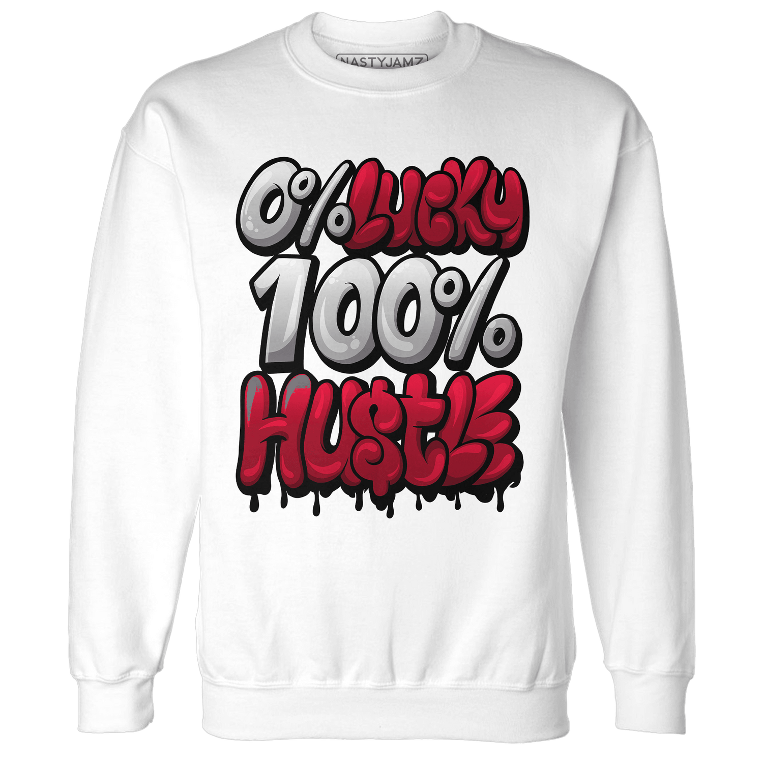 Retro Red Taxi 12s Sweatshirt Match Lucky Hustle - NastyJamz