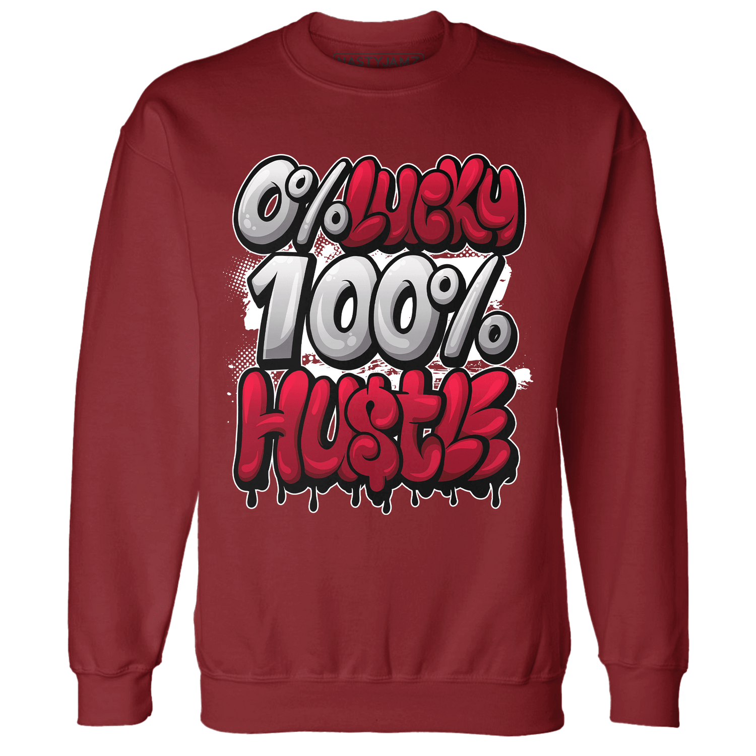 Retro Red Taxi 12s Sweatshirt Match Lucky Hustle - NastyJamz