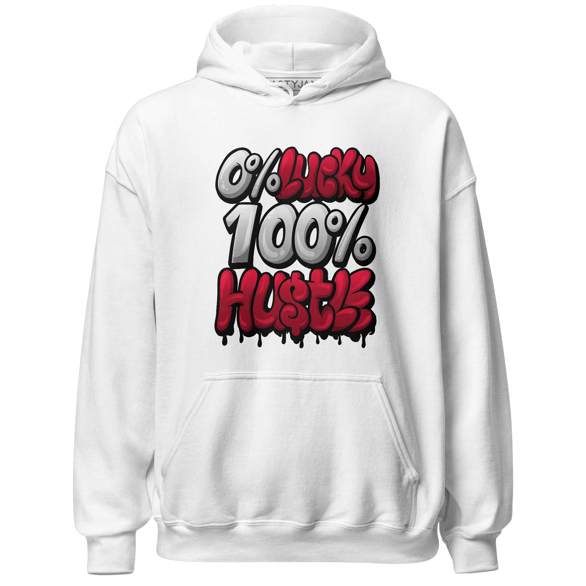 Retro Red Taxi 12s Hoodie Match Lucky Hustle - NastyJamz