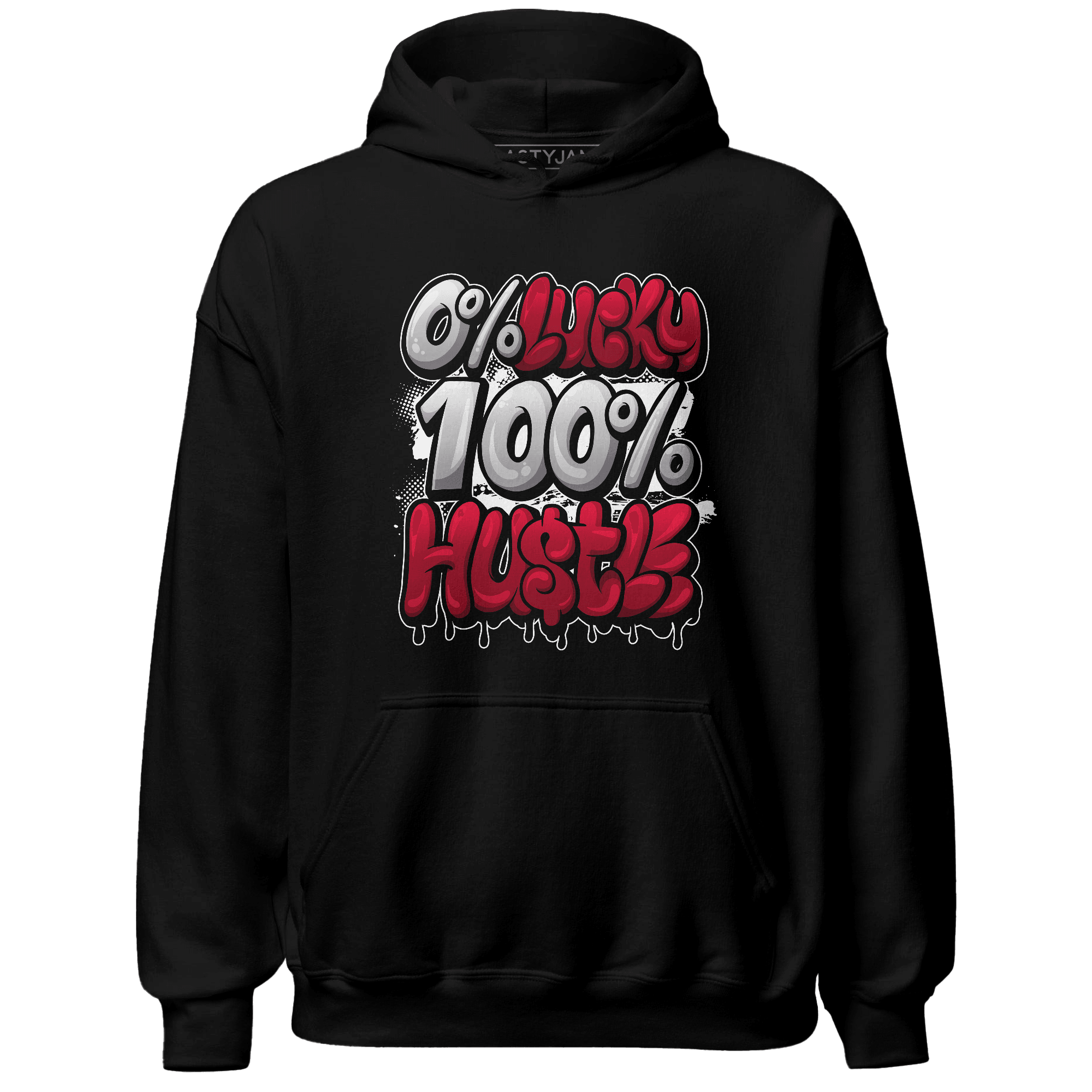 Retro Red Taxi 12s Hoodie Match Lucky Hustle - NastyJamz