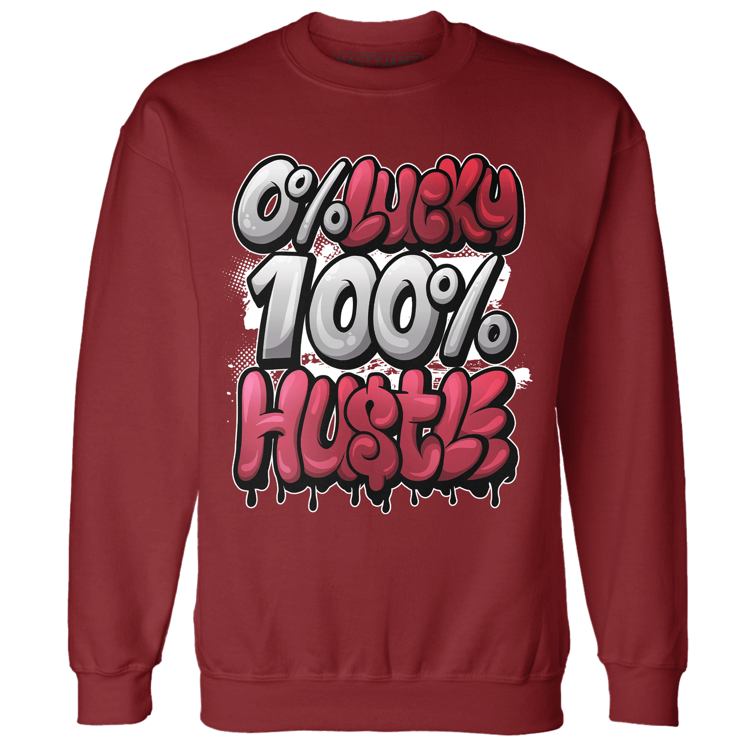 High 85 Metallic Burgundy 1s Sweatshirt Match Lucky Hustle - NastyJamz