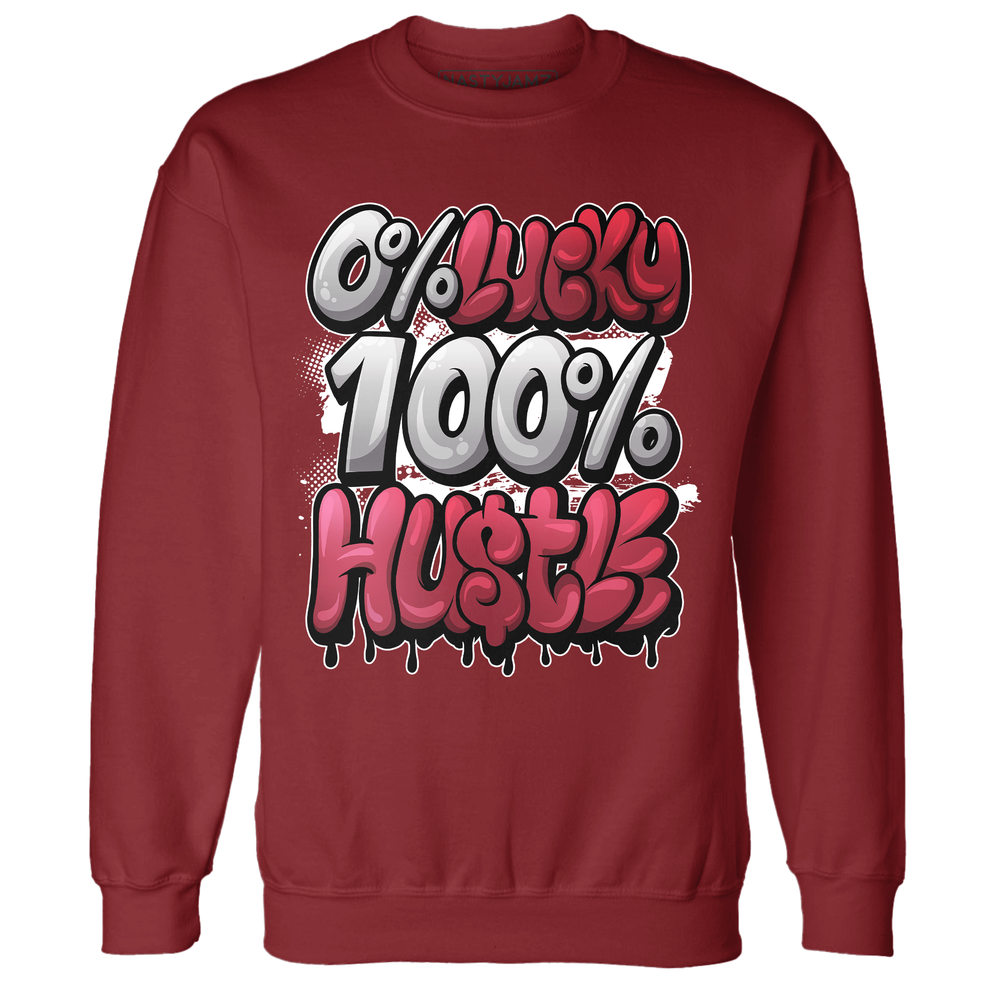 High 85 Metallic Burgundy 1s Sweatshirt Match Lucky Hustle - NastyJamz