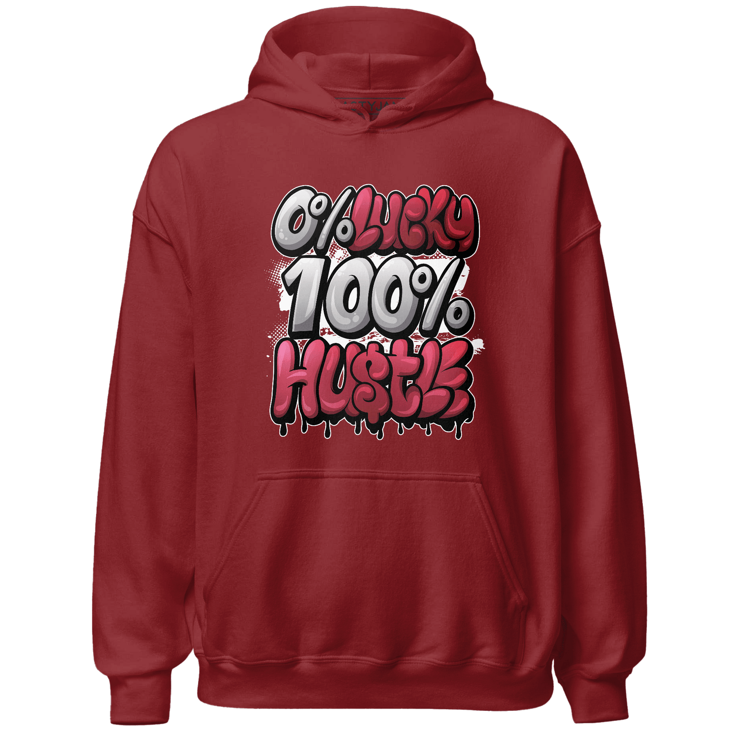 High 85 Metallic Burgundy 1s Hoodie Match Lucky Hustle - NastyJamz
