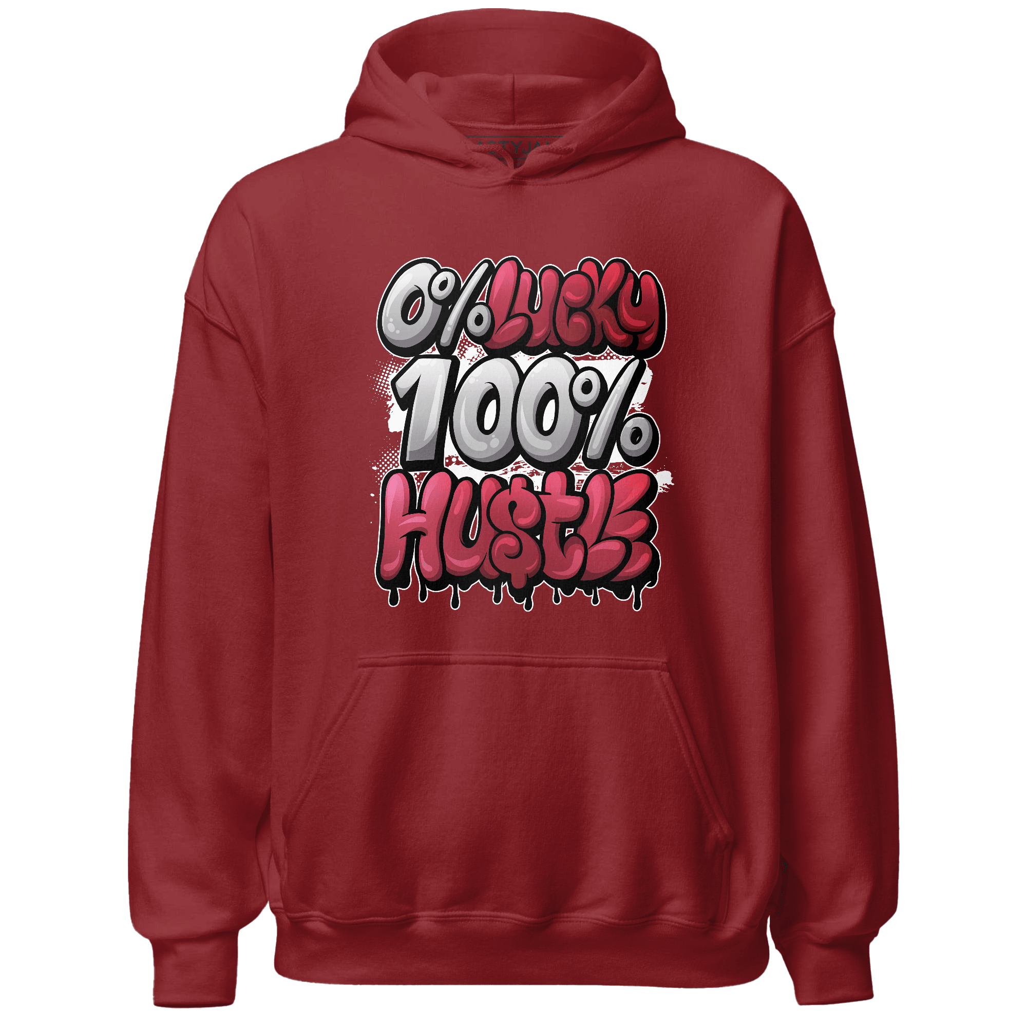 High 85 Metallic Burgundy 1s Hoodie Match Lucky Hustle - NastyJamz