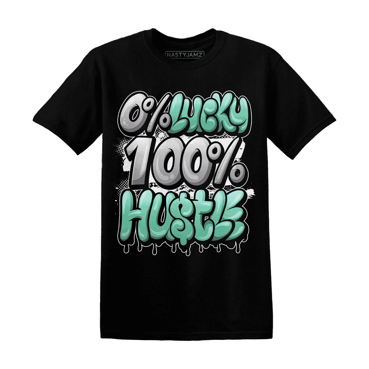 High-OG-Green-Glow-1s-T-Shirt-Match-Lucky-Hustle