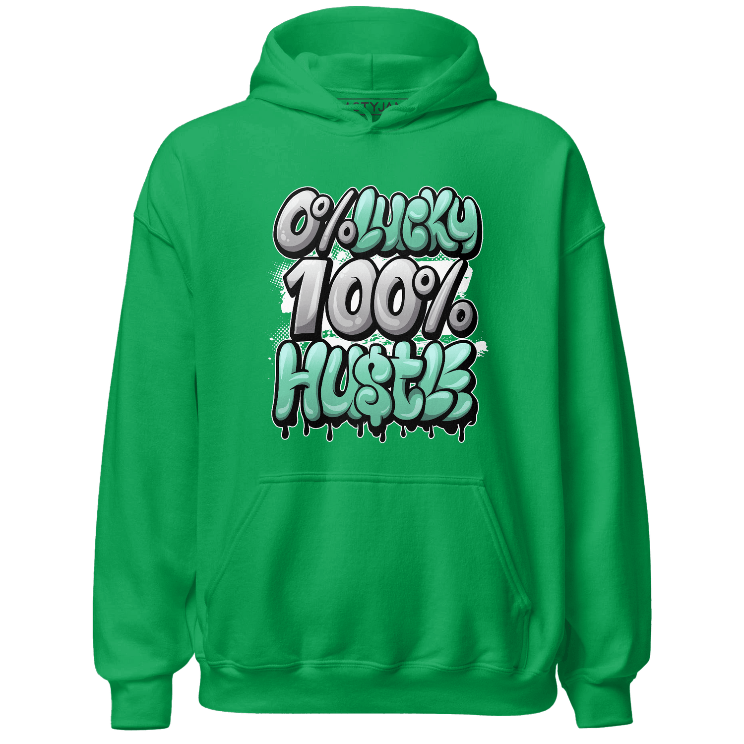 High OG Green Glow 1s Hoodie Match Lucky Hustle - NastyJamz