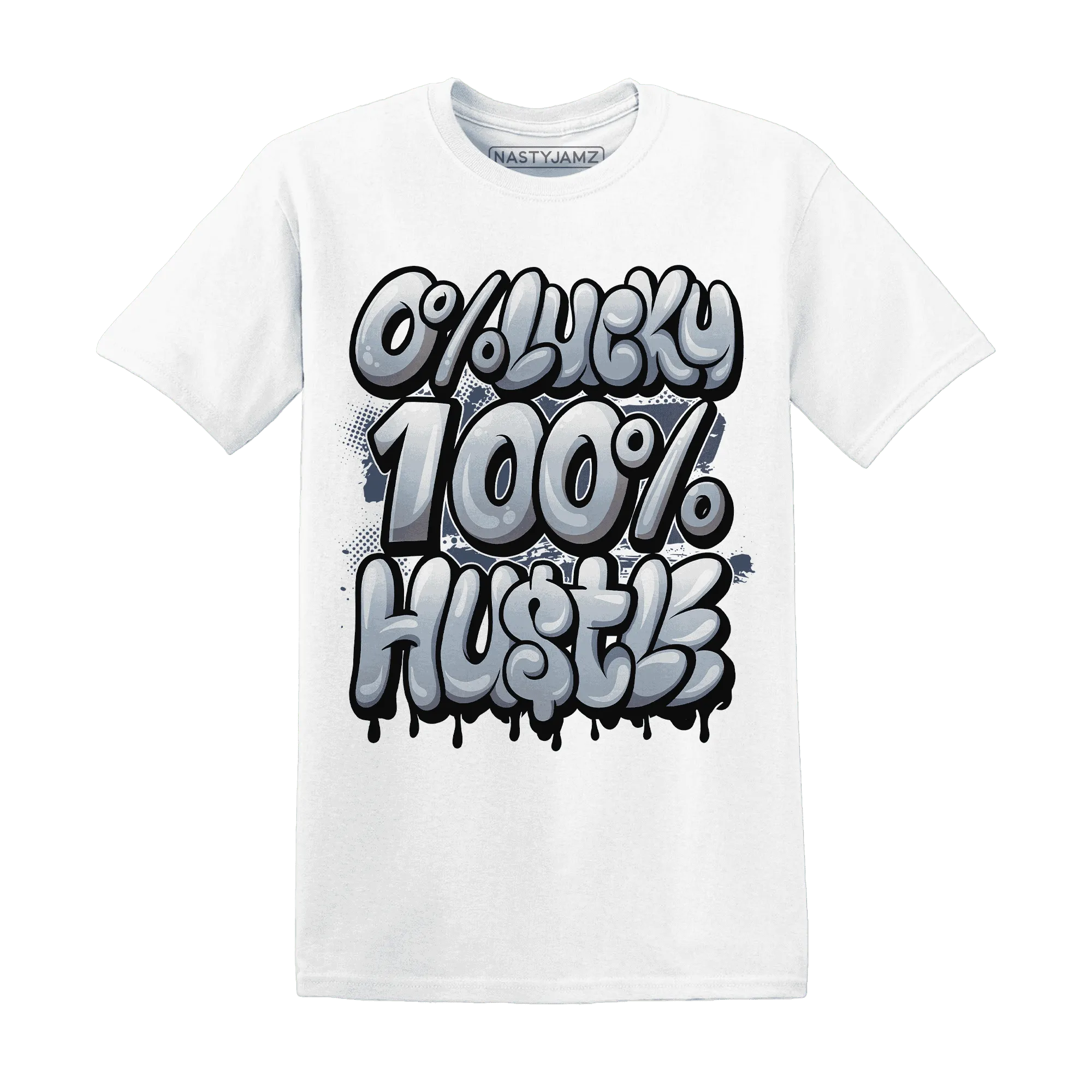 Mid-Diffused-Blue-Grey-1s-T-Shirt-Match-Lucky-Hustle