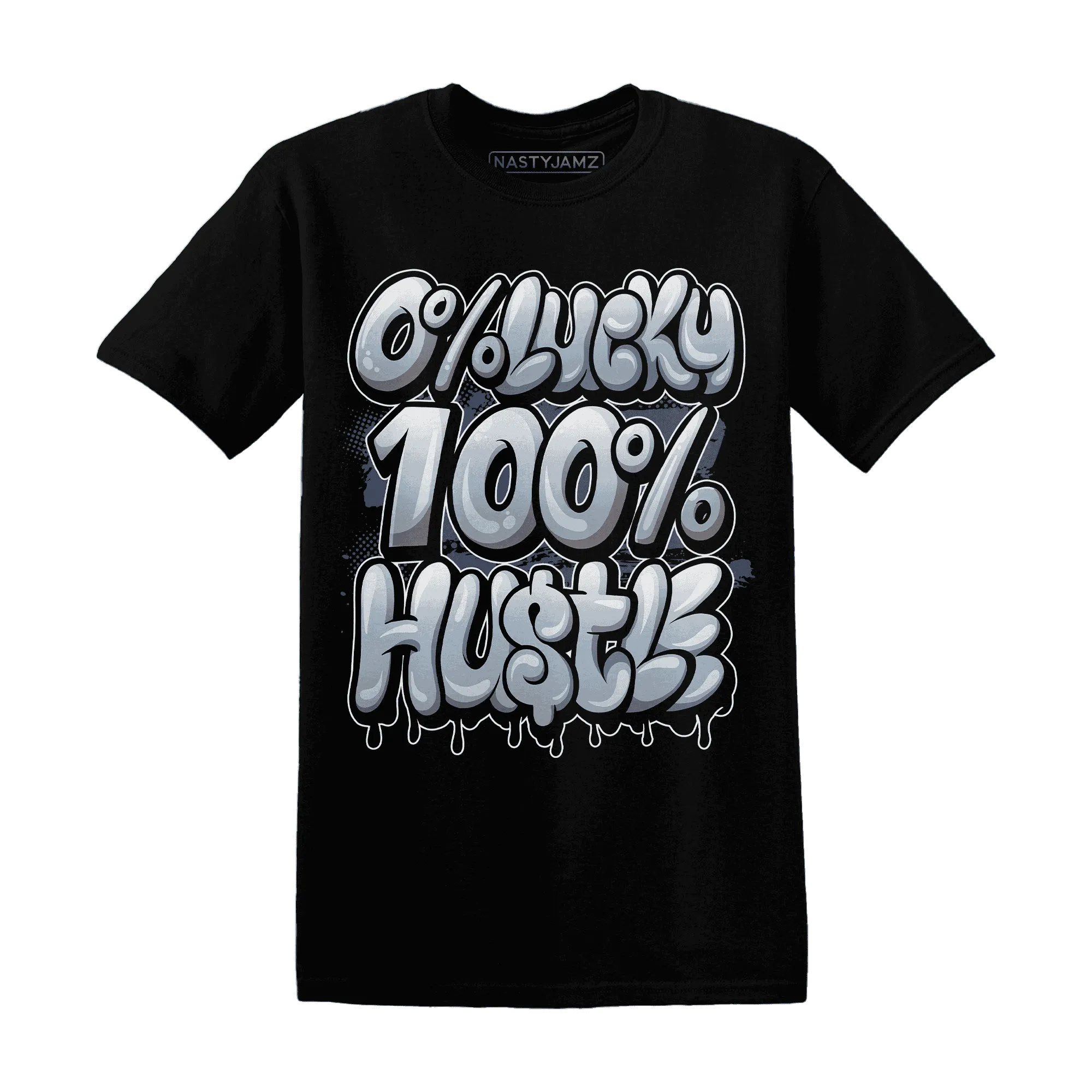 Mid-Diffused-Blue-Grey-1s-T-Shirt-Match-Lucky-Hustle