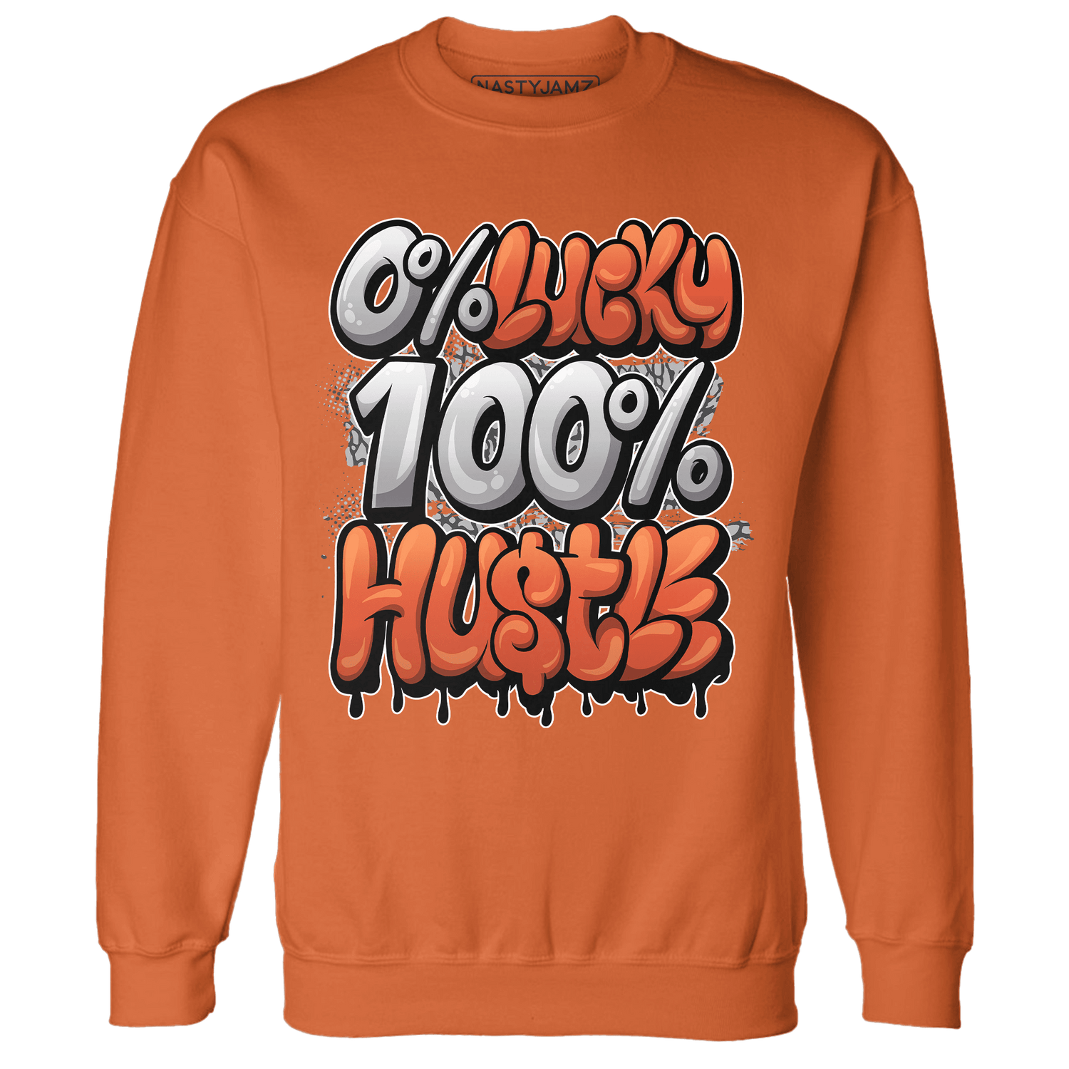 Georgia Peach 3s Sweatshirt Match Lucky Hustle - NastyJamz