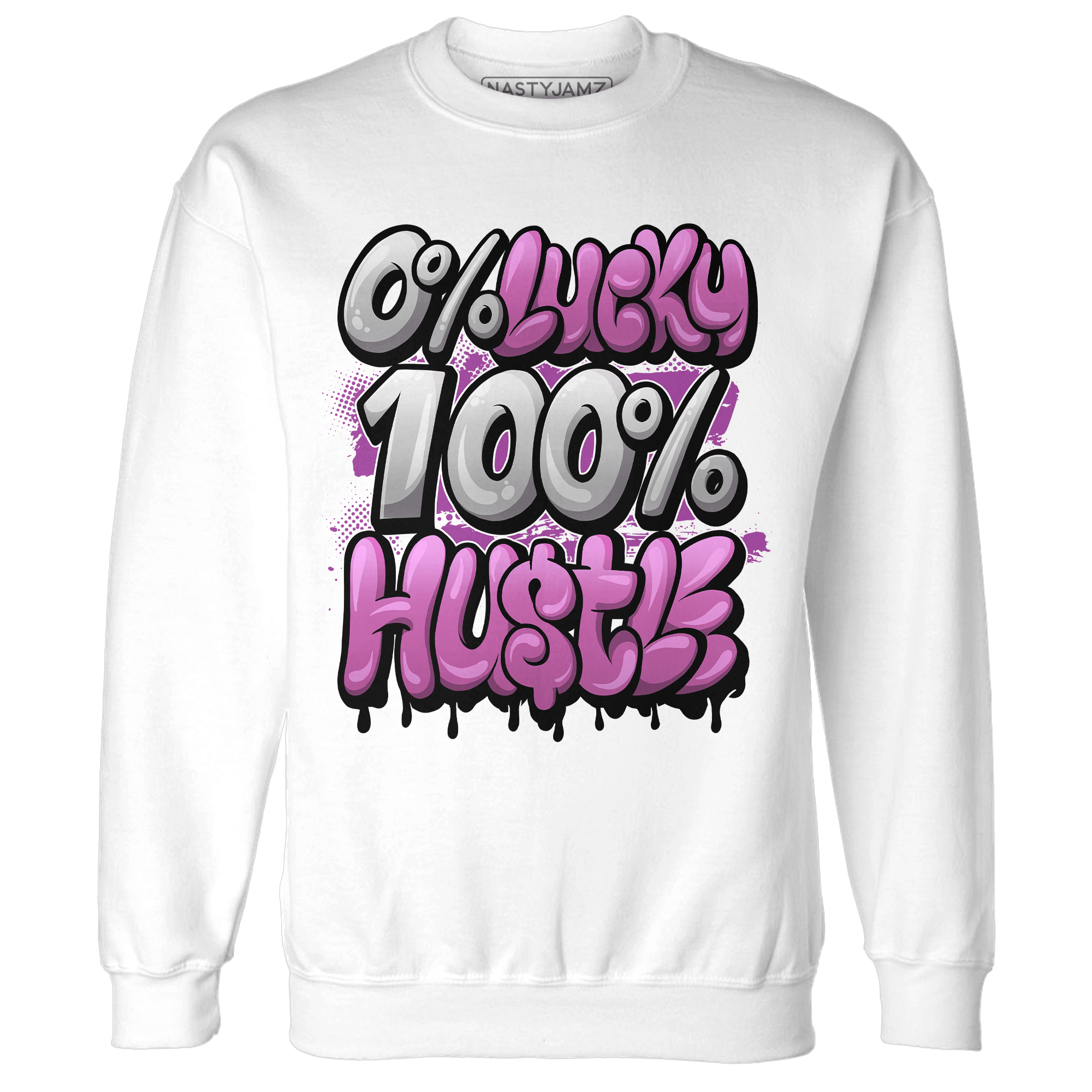 GS Hyper Violet 4s Sweatshirt Match Lucky Hustle - NastyJamz