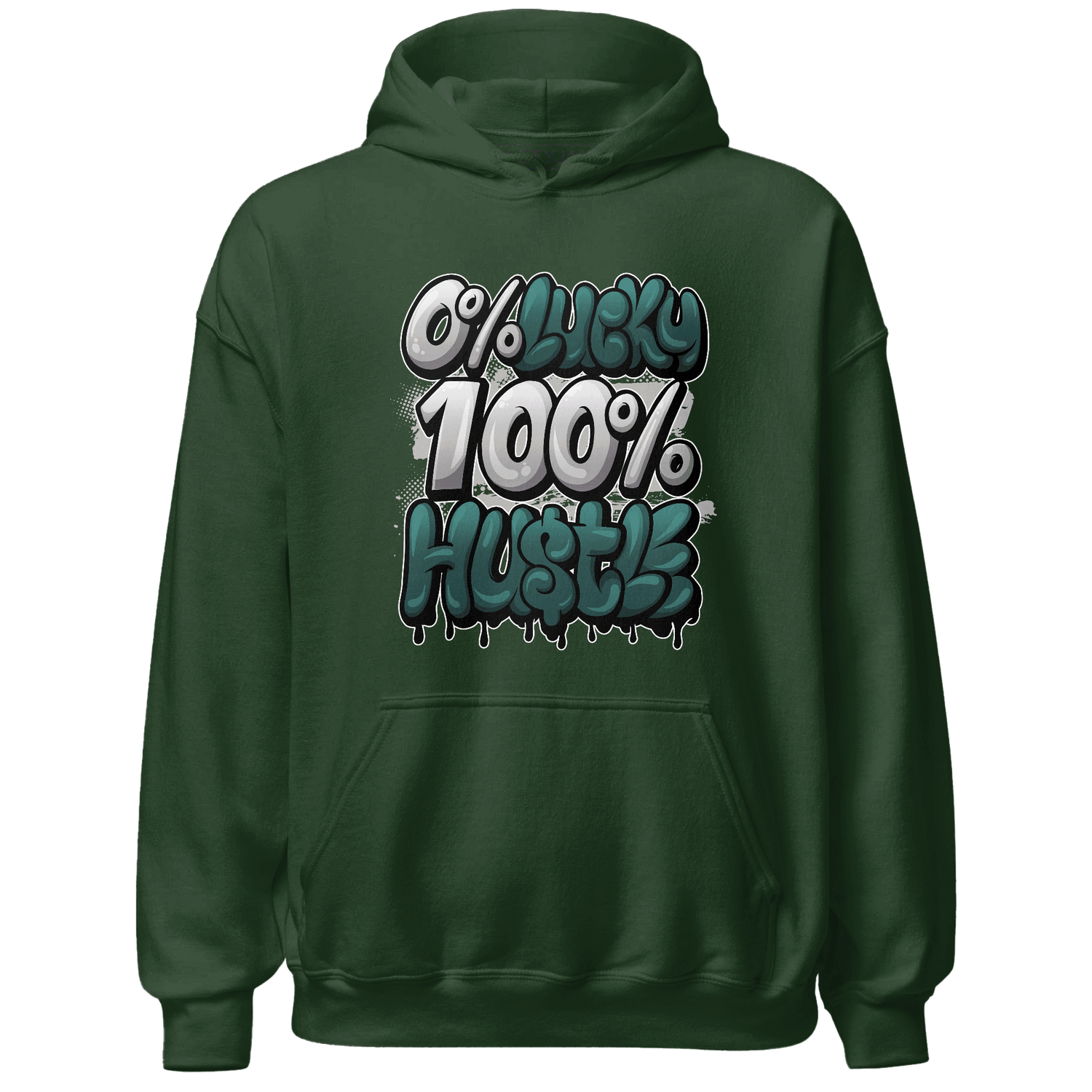 Oxidized Green 4s Hoodie Match Lucky Hustle - NastyJamz