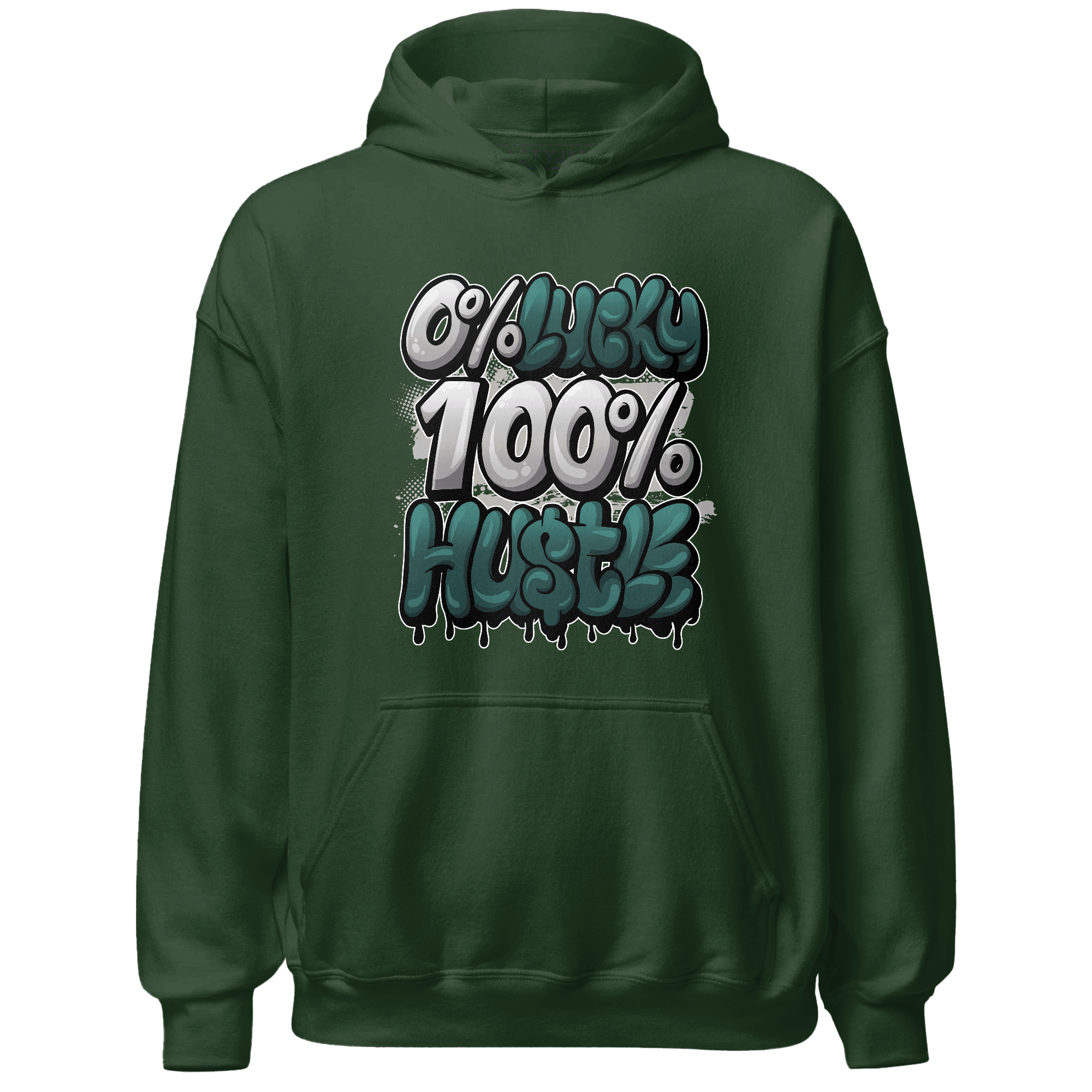 Oxidized Green 4s Hoodie Match Lucky Hustle - NastyJamz
