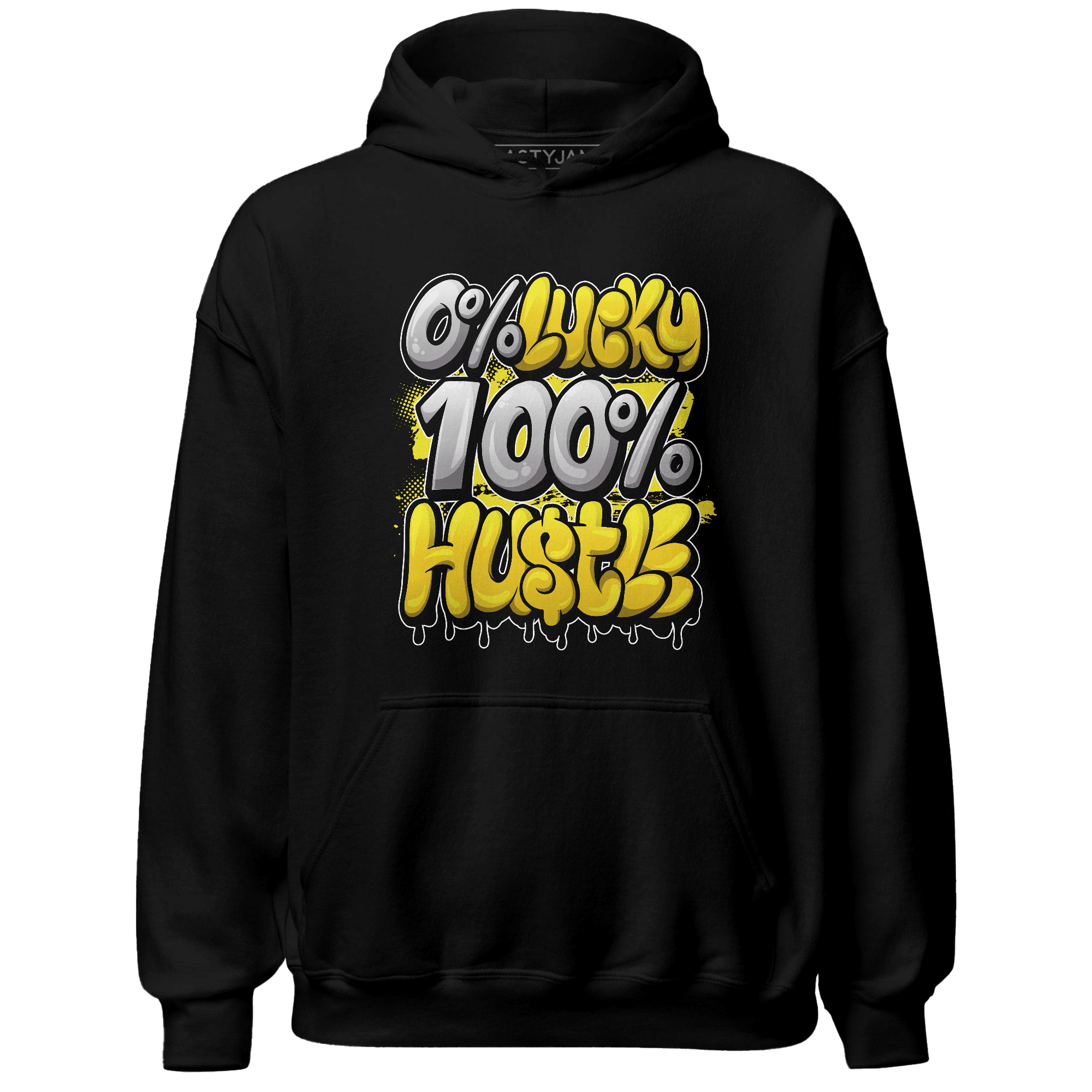Vivid Sulfur 4s Hoodie Match Lucky Hustle - NastyJamz