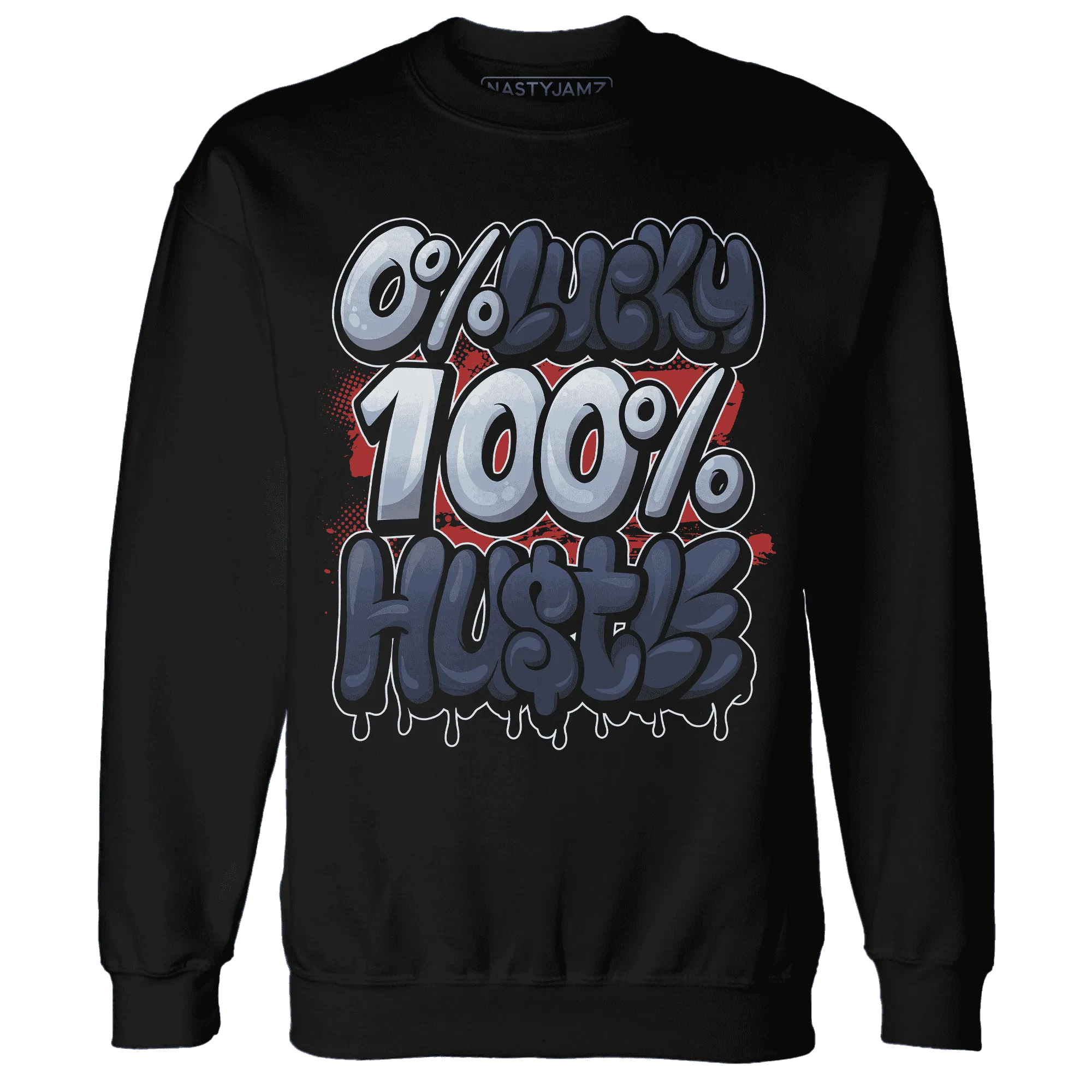 White-Navy-6s-Sweatshirt-Match-Lucky-Hustle