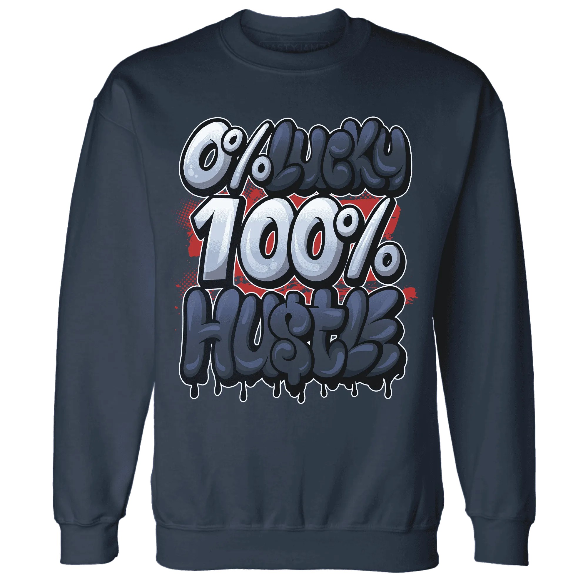 White-Navy-6s-Sweatshirt-Match-Lucky-Hustle
