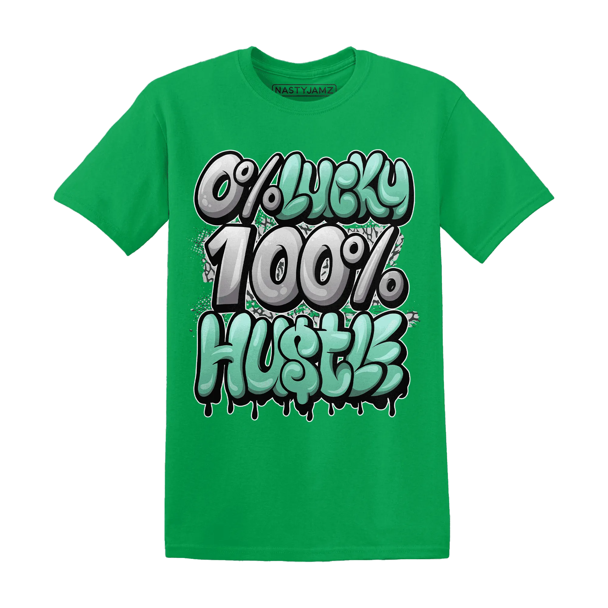 Green-Glow-3s-T-Shirt-Match-Lucky-Hustle
