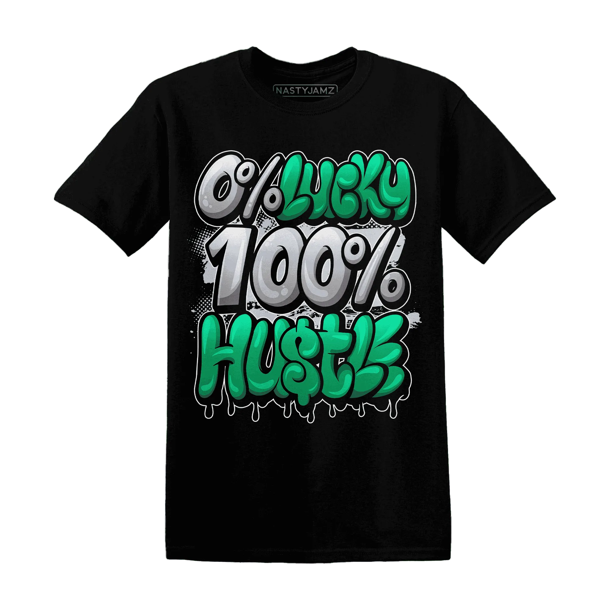 Lucky-Green-5s-T-Shirt-Match-Lucky-Hustle