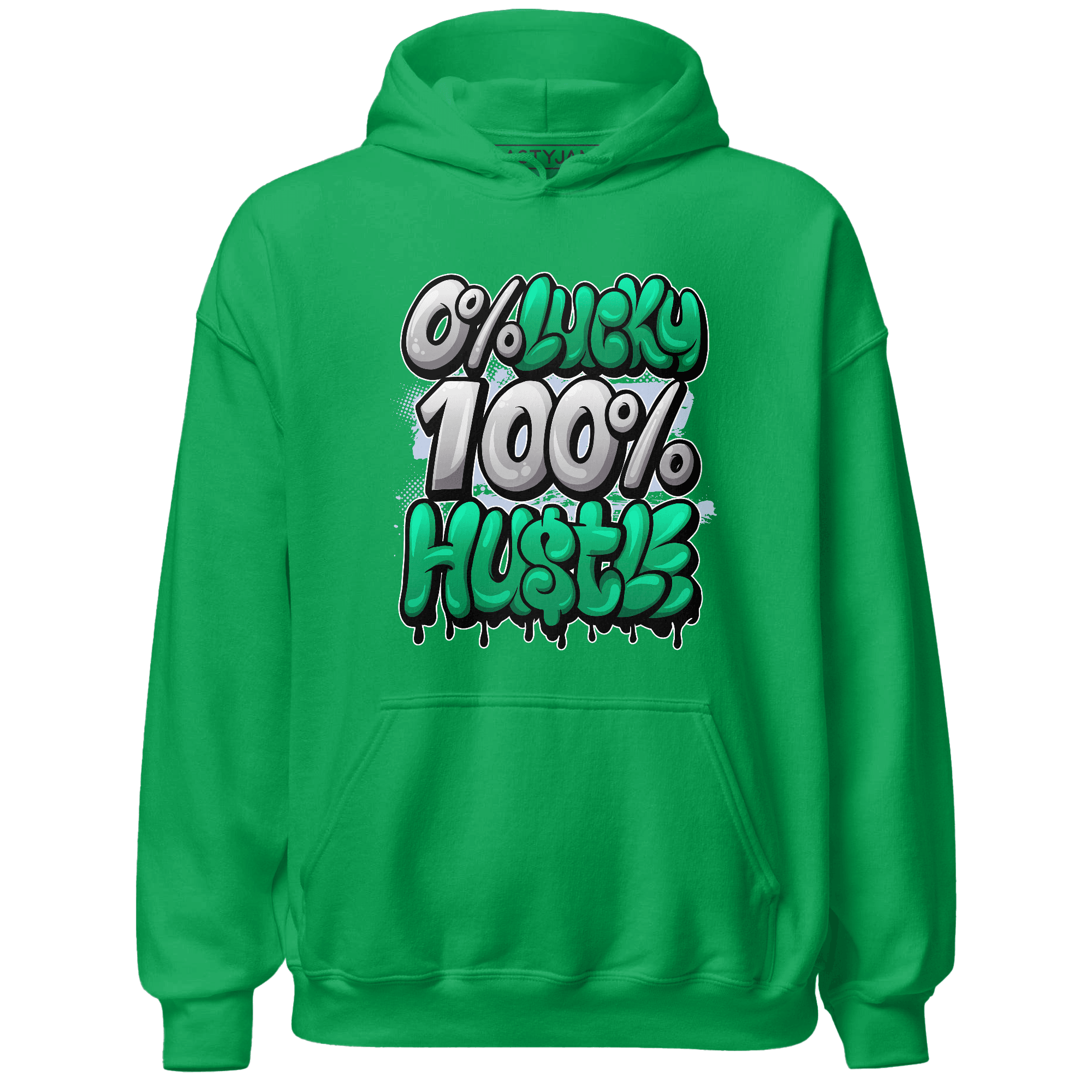 Lucky Green 5s Hoodie Match Lucky Hustle - NastyJamz