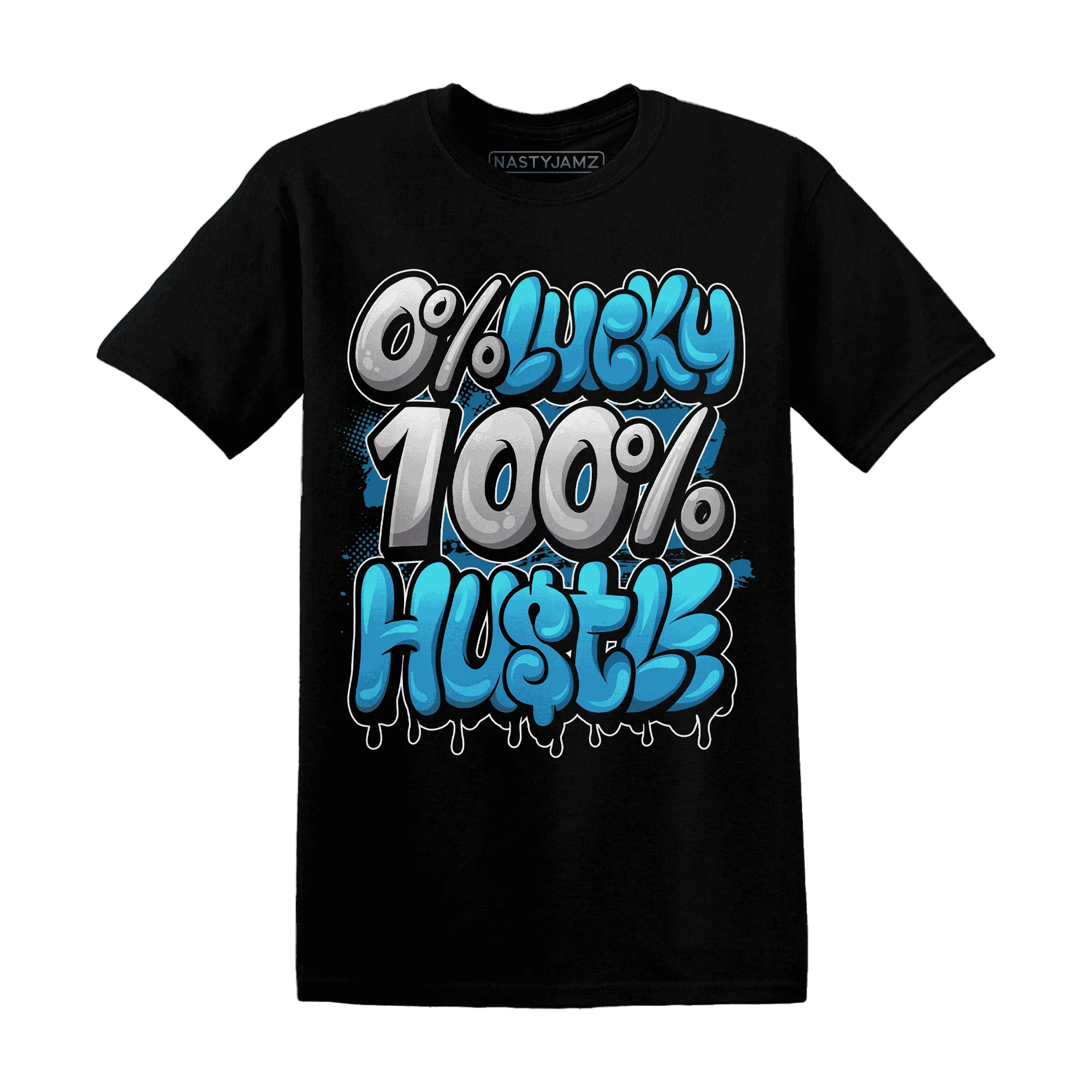 Powder-Blue-9s-T-Shirt-Match-Lucky-Hustle