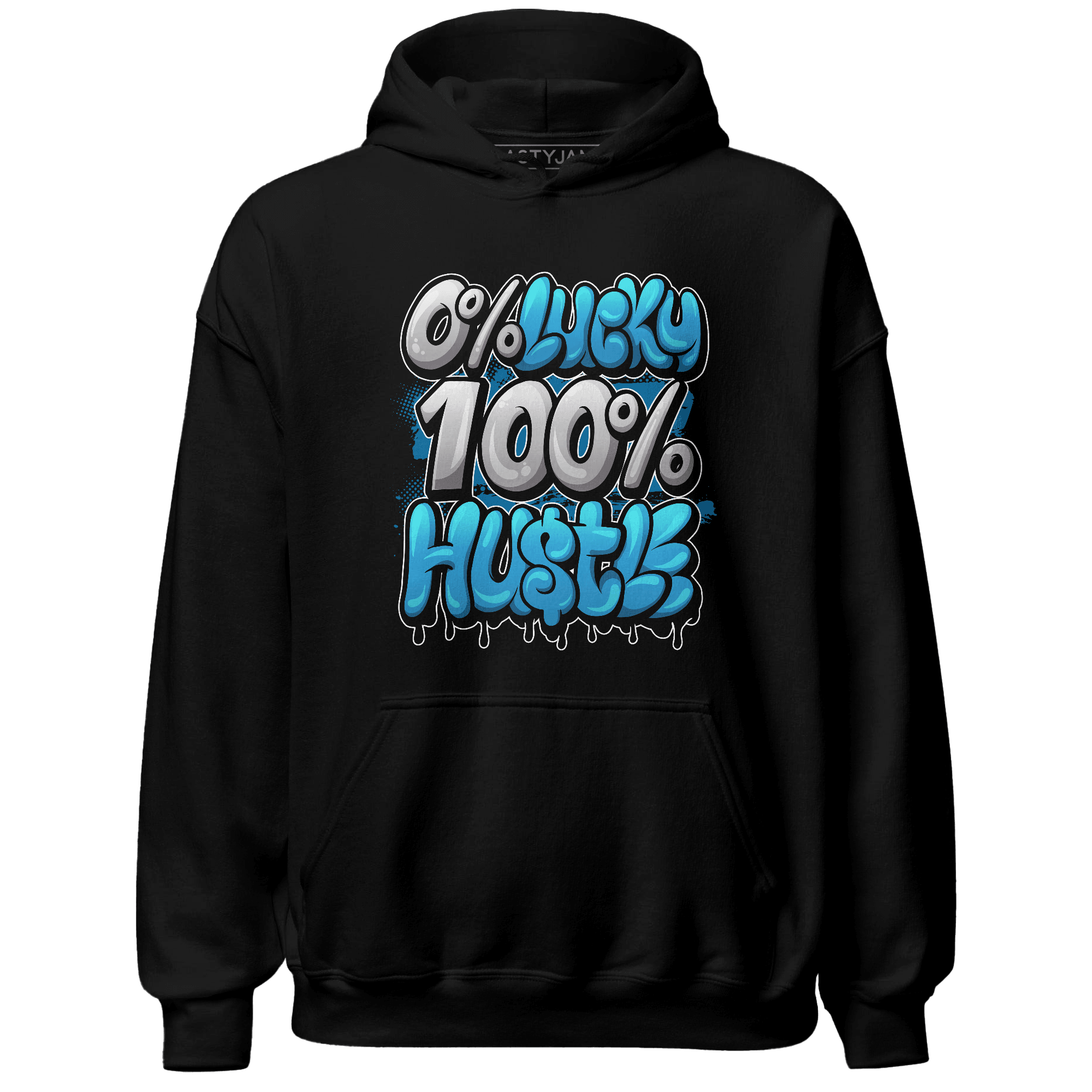 Powder Blue 9s Hoodie Match Lucky Hustle - NastyJamz