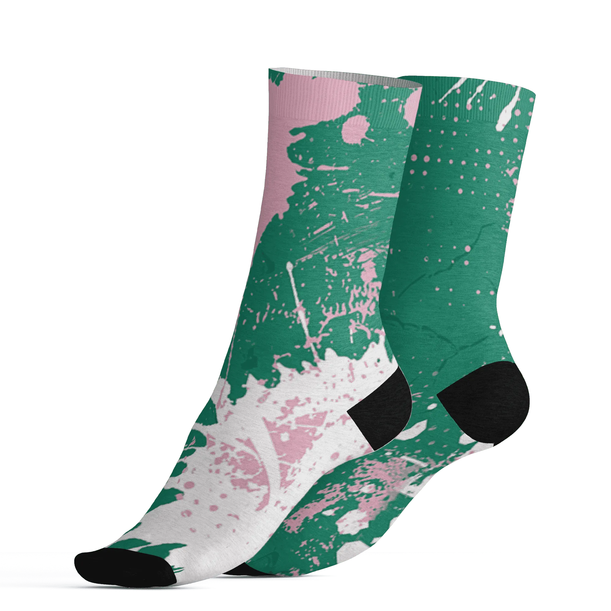 Dunk-Pink-Malachite-Medium-Soft-Low-Sail-Socks-Match-MO-sneaker-3D