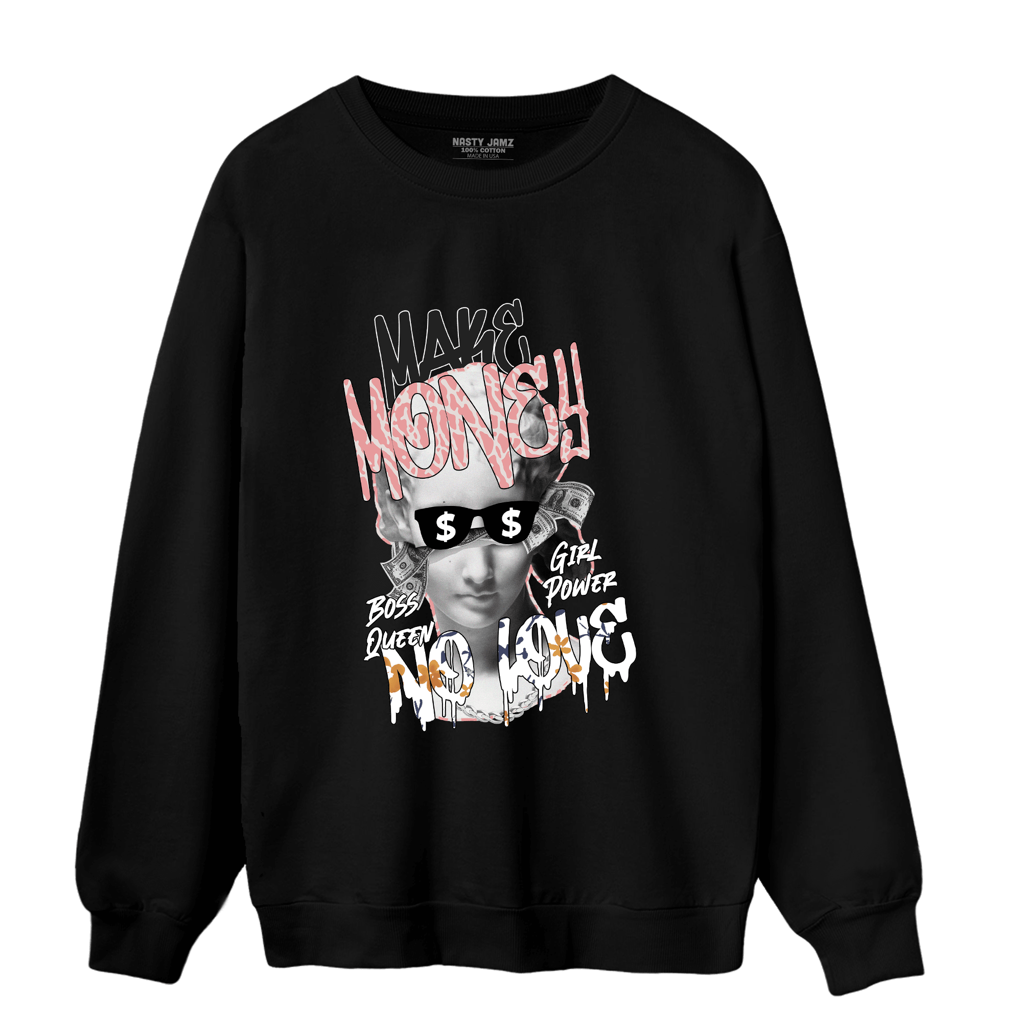 Red Stardust 3s Sweatshirt Match Make Money No Love - NastyJamz